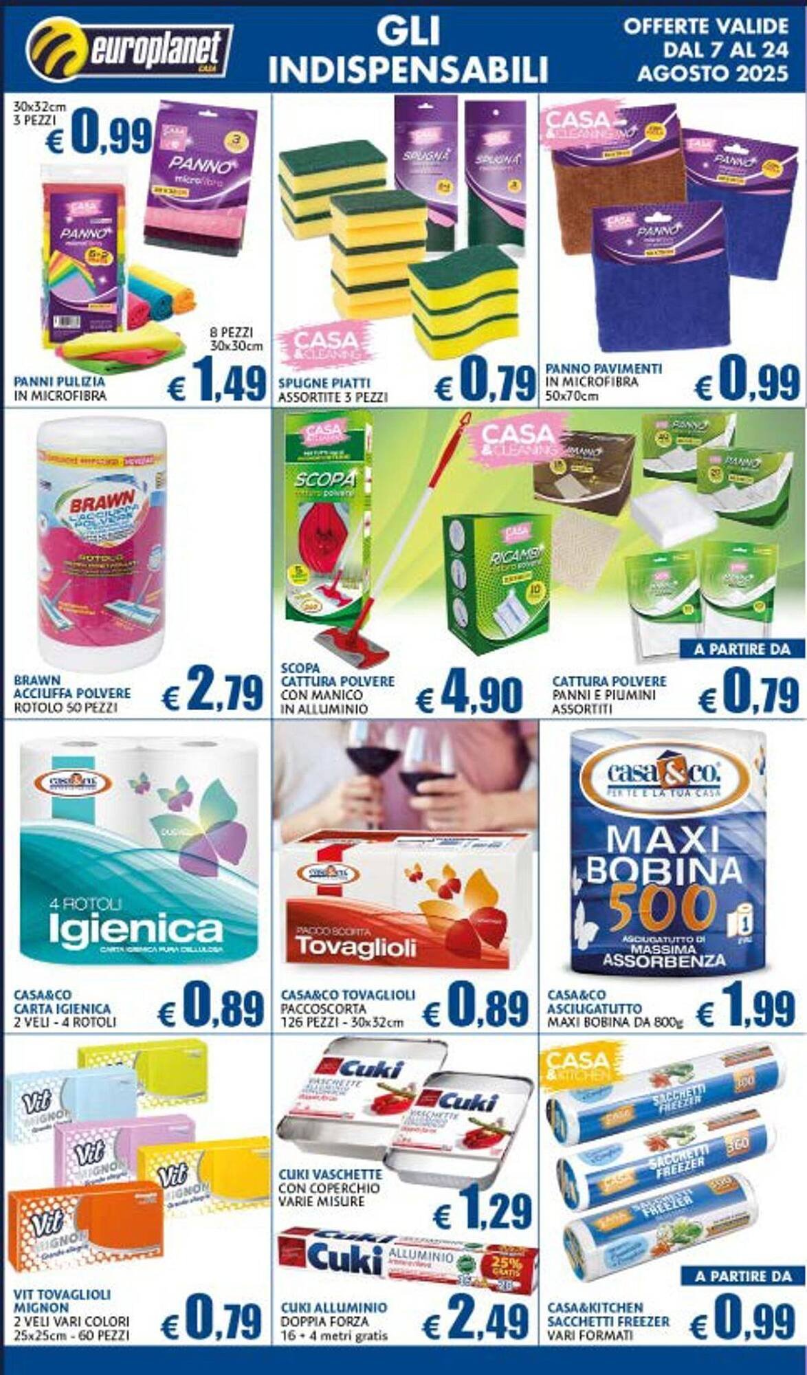 Volantino Europlanet Casa (2025-08-07 - 2025-08-24)