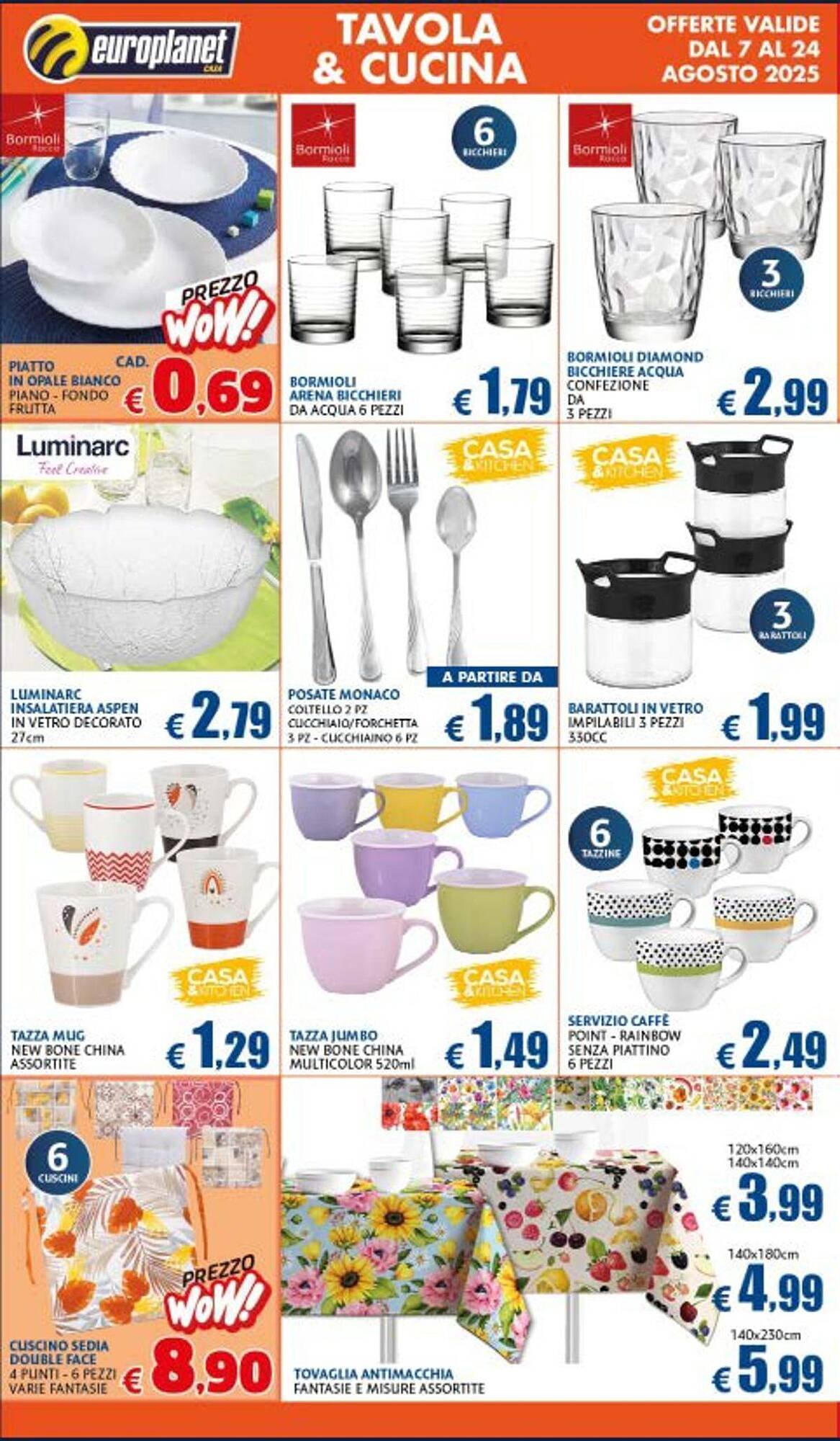 Volantino Europlanet Casa (2025-08-07 - 2025-08-24)