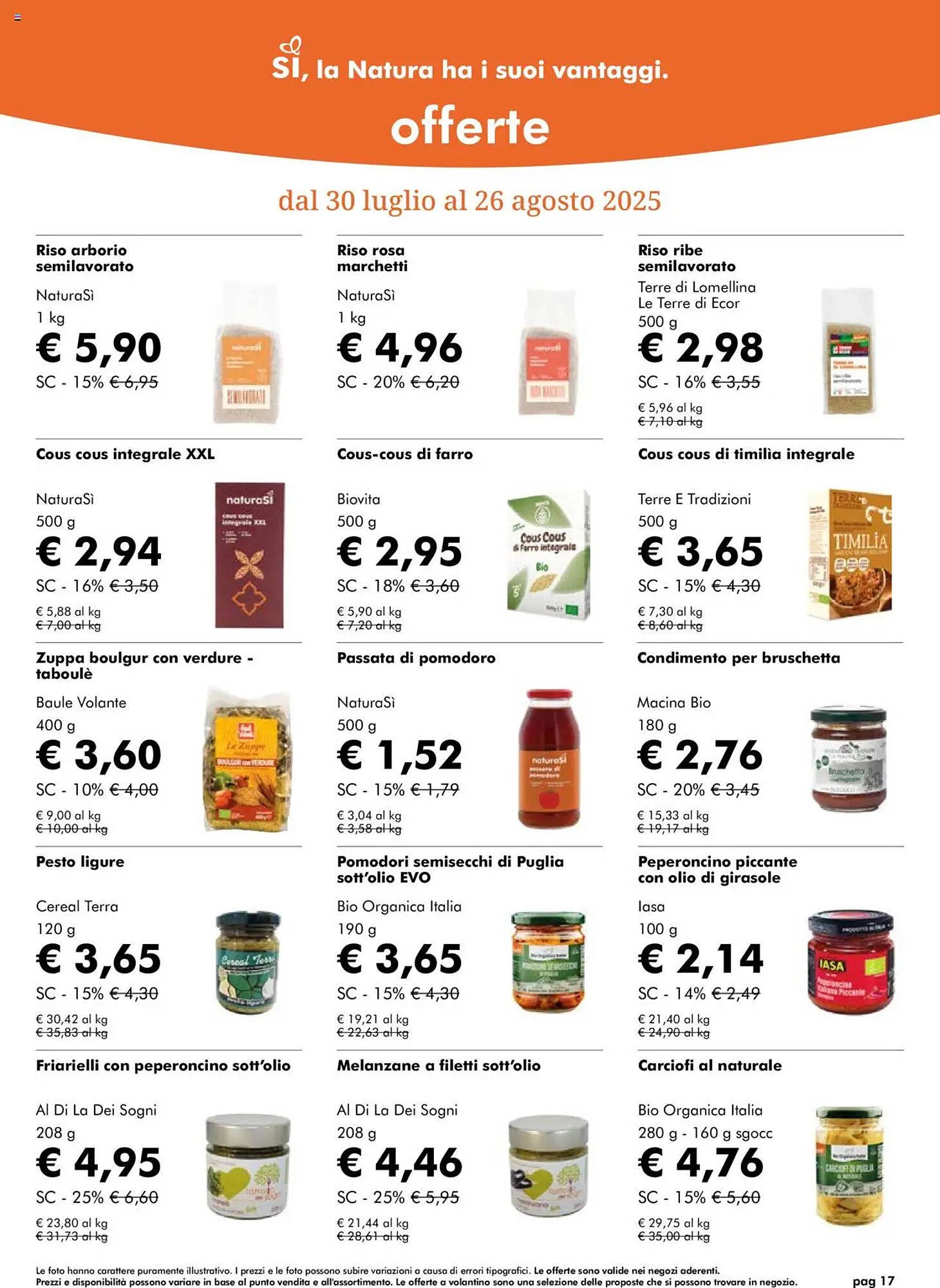 Volantino NaturaSì (2025-07-30 - 2025-08-26)