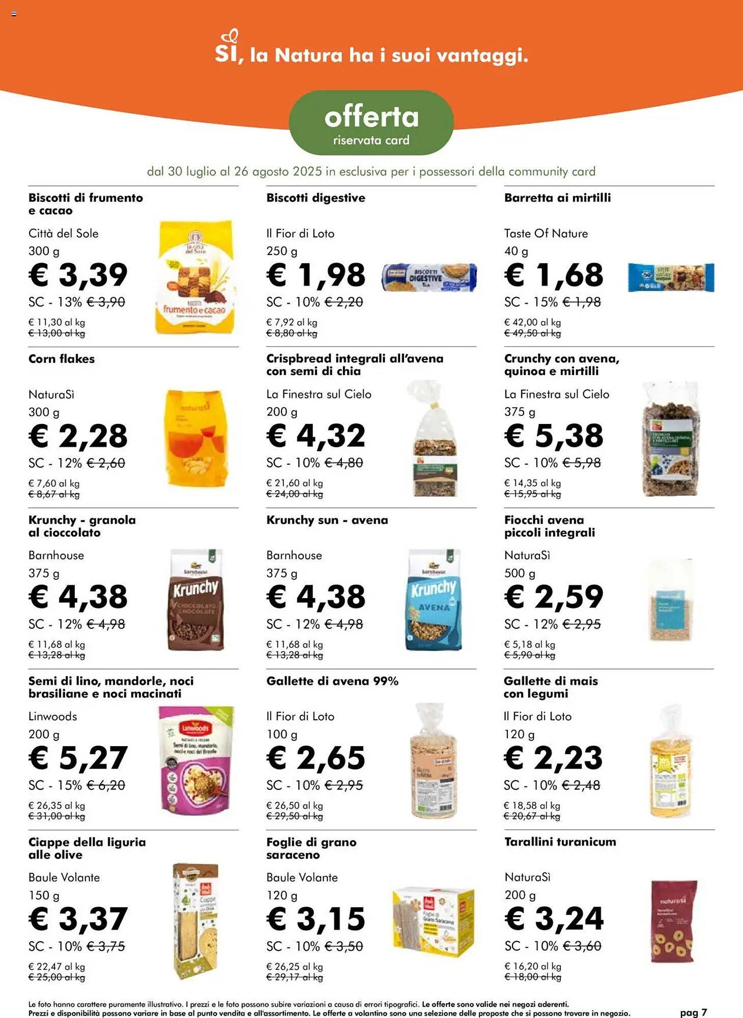 Volantino NaturaSì (2025-07-30 - 2025-08-26)