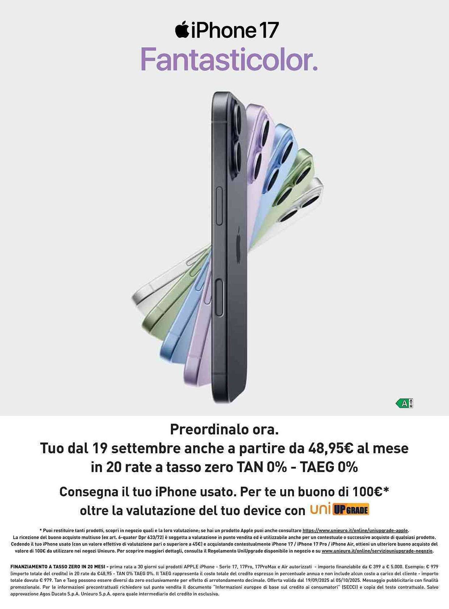 Volantino Unieuro (2025-09-17 - 2025-10-02)
