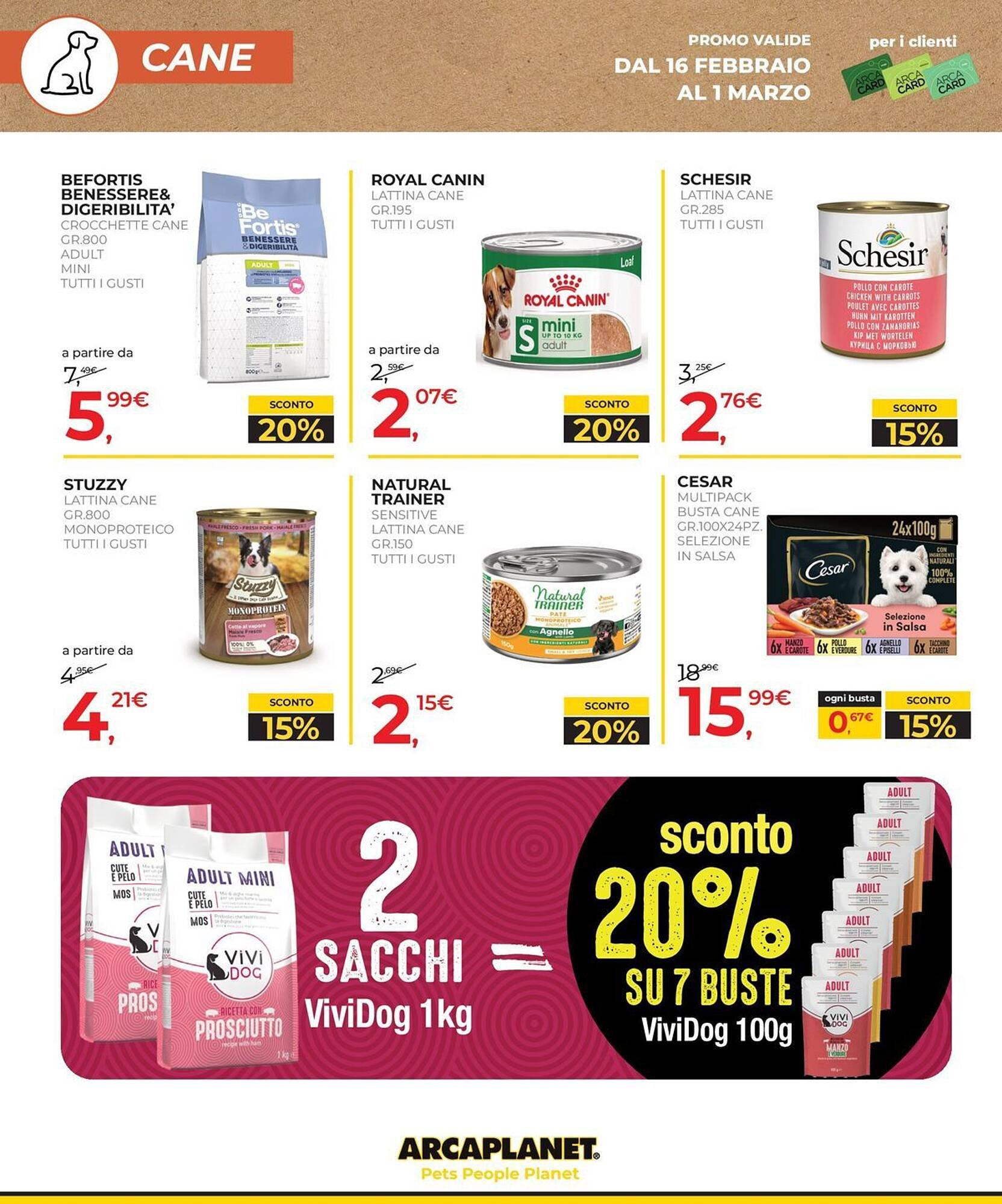 Volantino Arcaplanet (2026-02-16 - 2026-02-28)