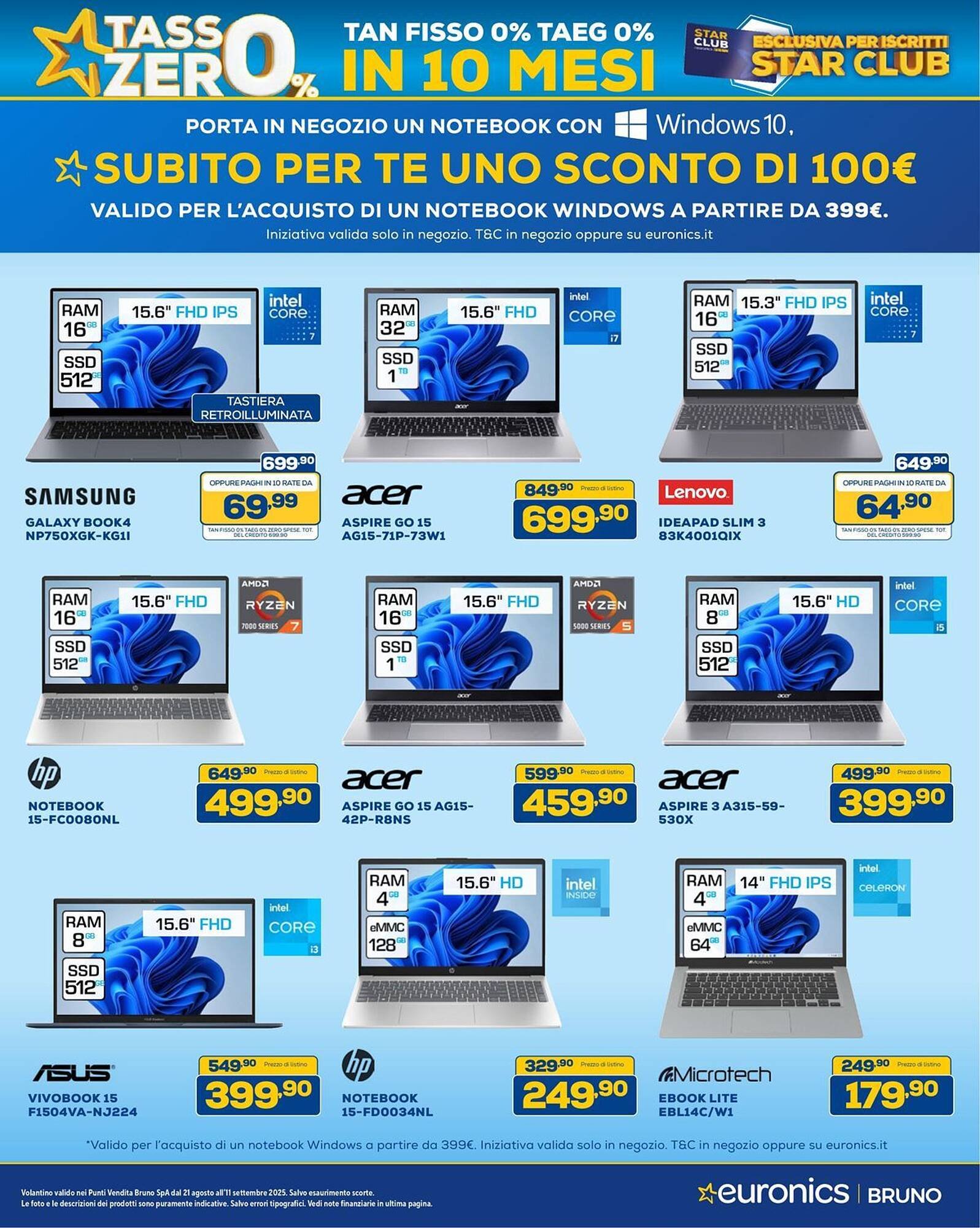 Volantino Euronics (2025-08-21 - 2025-09-11)