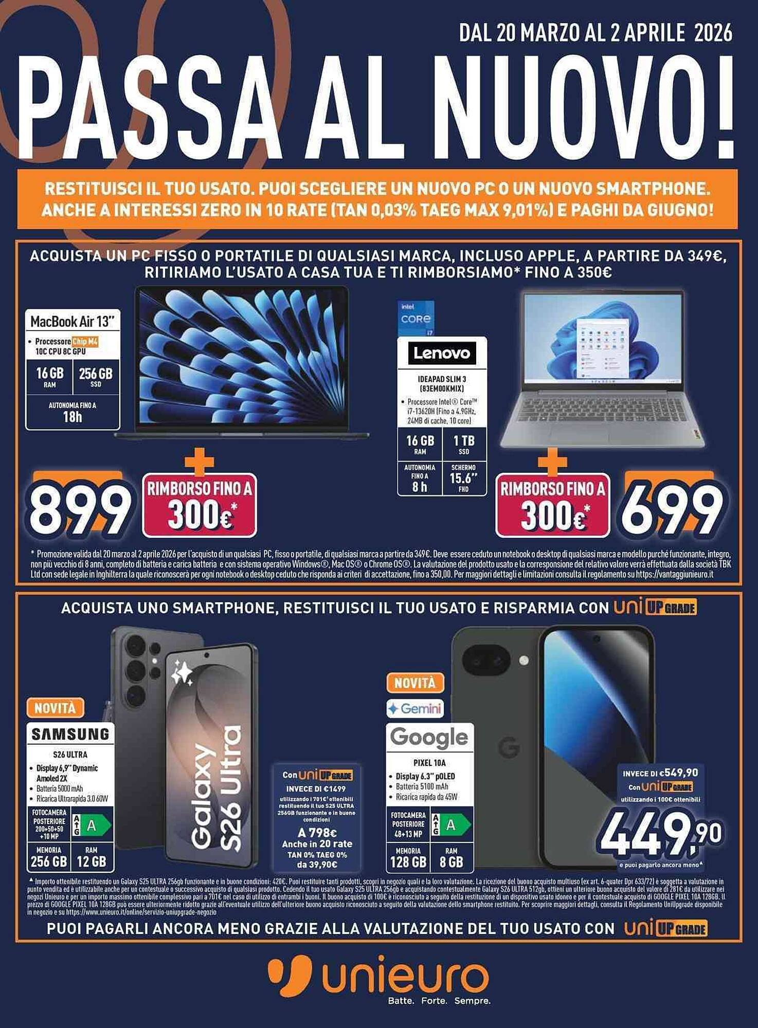 Volantino Unieuro (2026-03-20 - 2026-04-02)