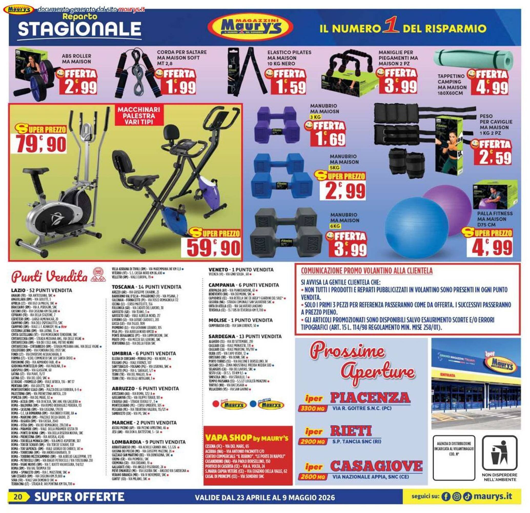 Volantino Maury's (2026-04-23 - 2026-05-09)