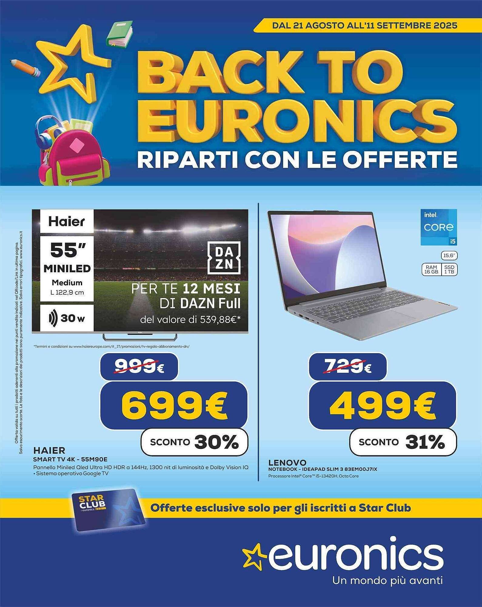 Volantino Euronics (2025-08-21 - 2025-09-11)