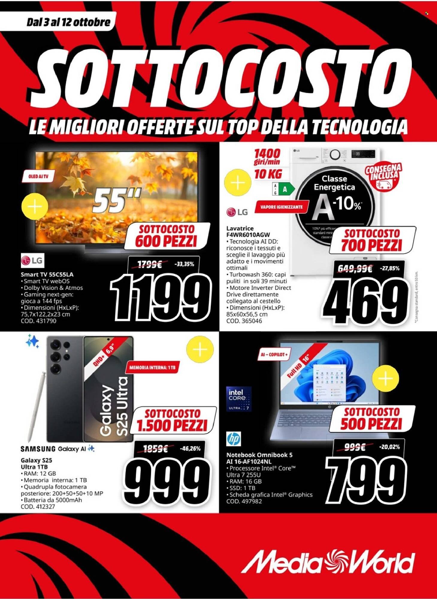 Volantino MediaWorld (2025-10-03 - 2025-10-12)