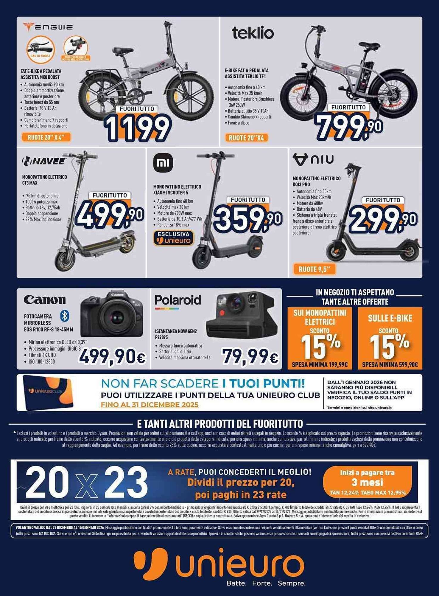 Volantino Unieuro (2025-12-29 - 2026-01-15)