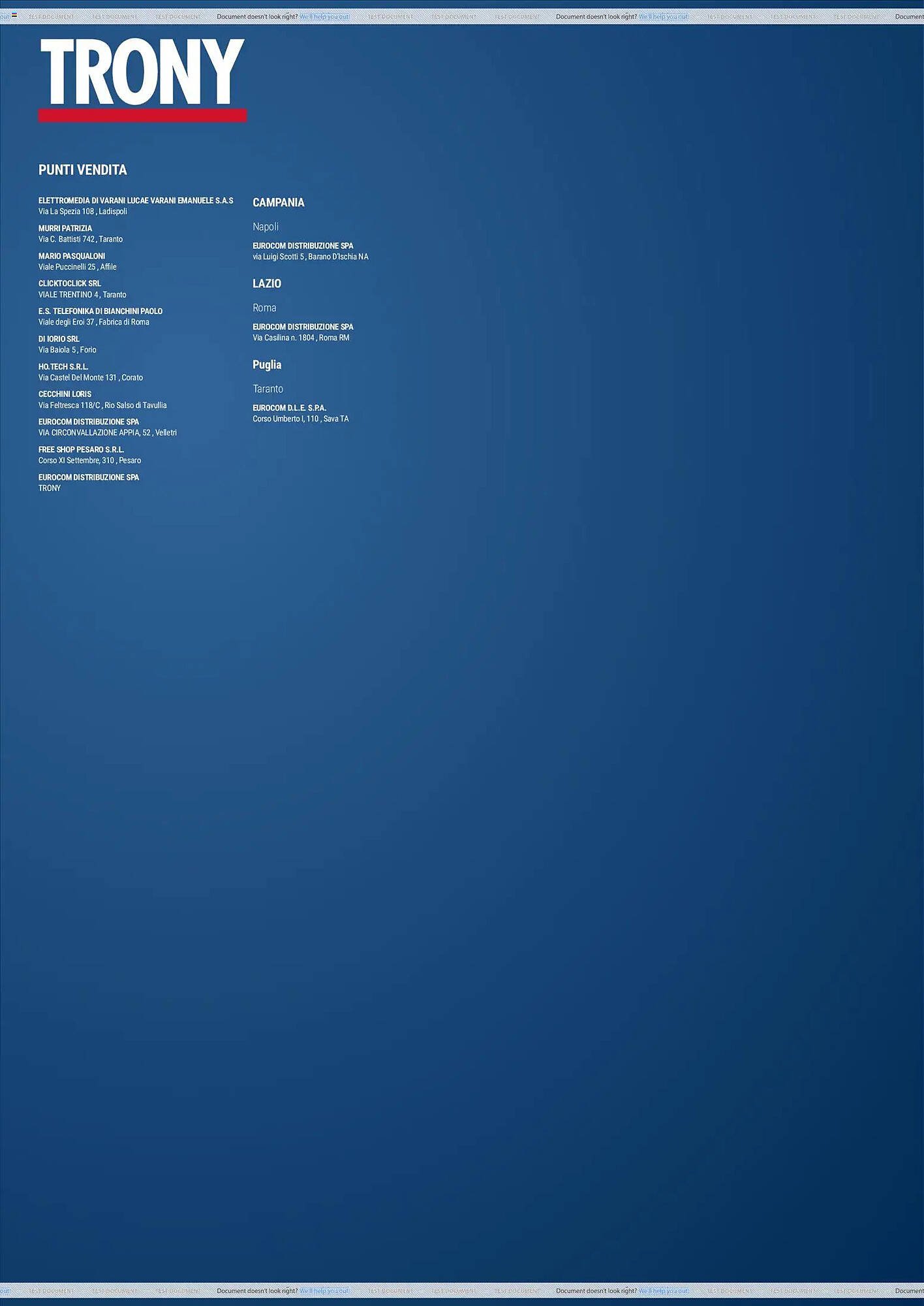 Volantino Trony (2026-05-04 - 2026-06-30)