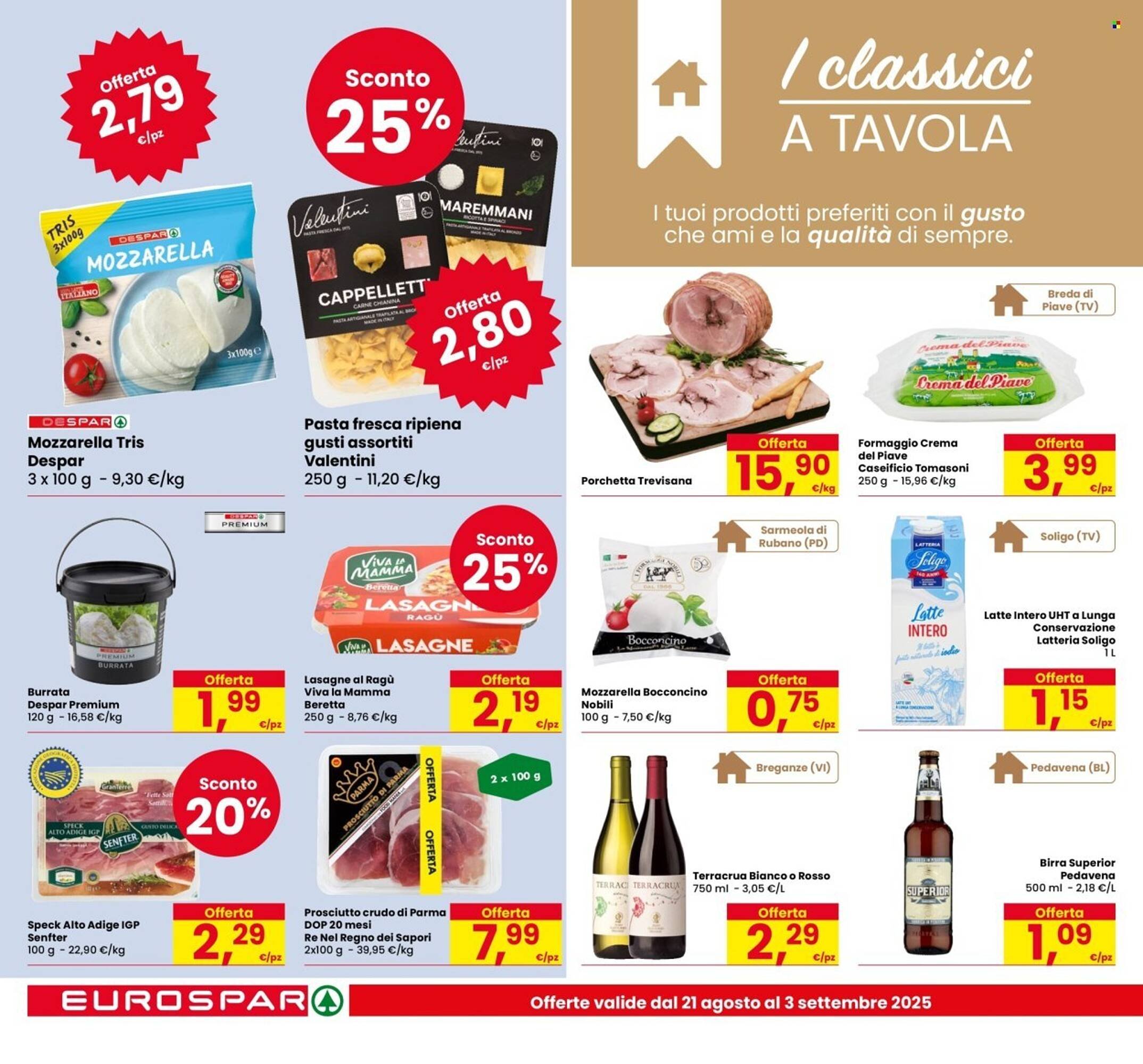 Volantino Eurospar (2025-08-21 - 2025-09-03)