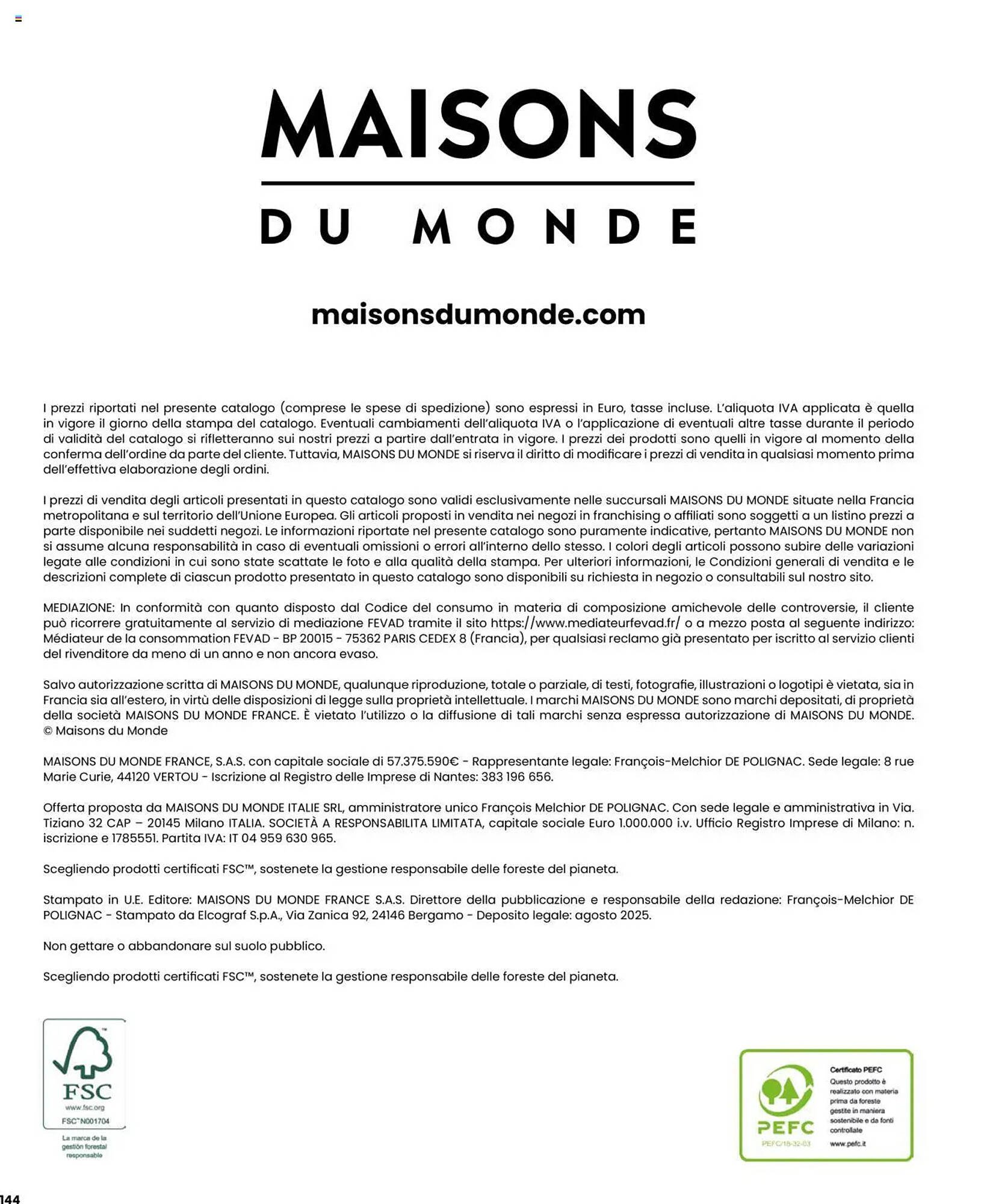 Volantino Maisons du Monde (2025-08-27 - 2026-02-28)