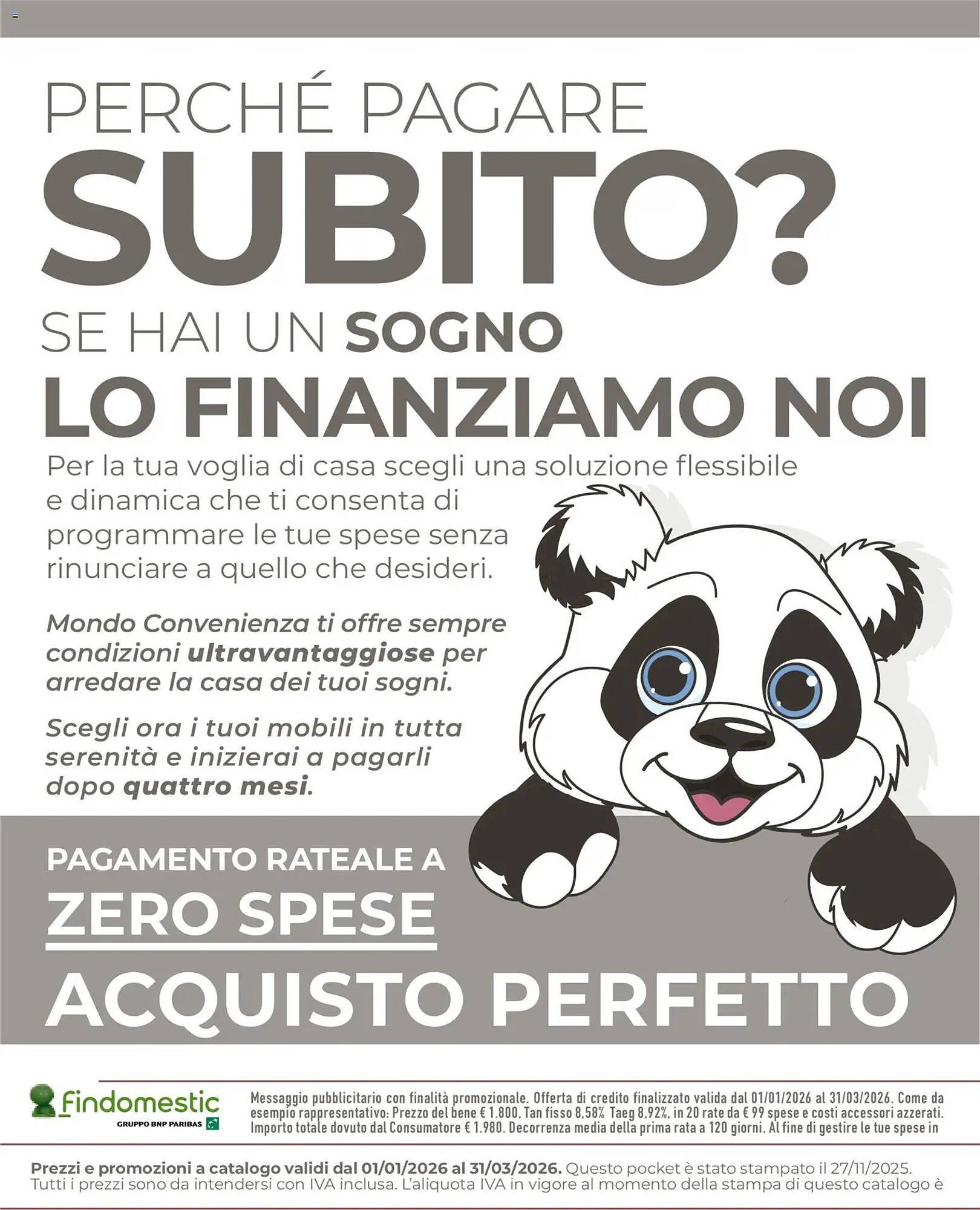 Volantino Mondo Convenienza (2026-01-04 - 2026-01-31)