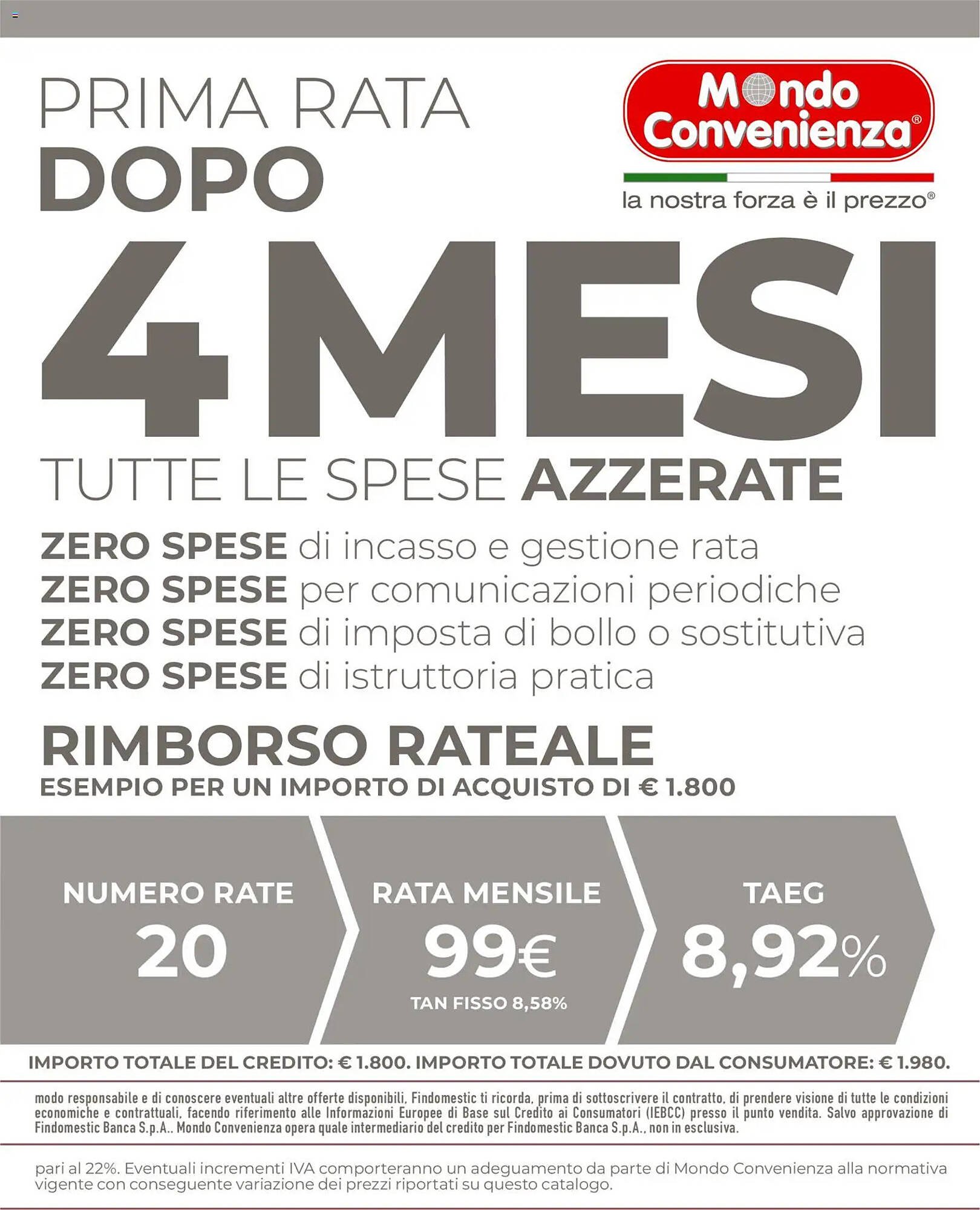 Volantino Mondo Convenienza (2026-01-04 - 2026-01-31)