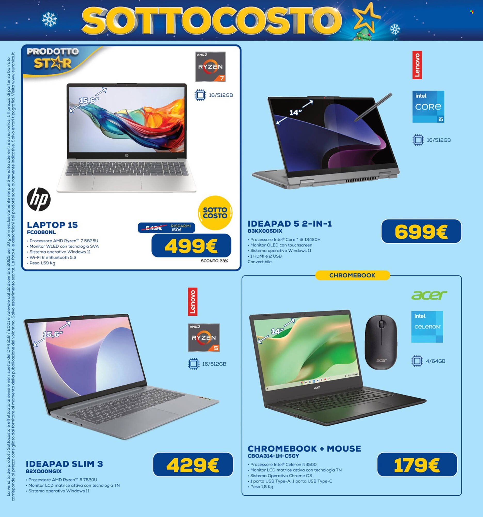 Volantino Euronics (2025-12-12 - 2025-12-24)