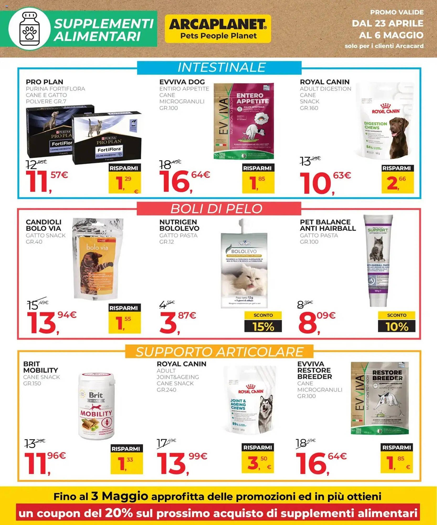 Volantino Arcaplanet (2026-04-23 - 2026-05-06)