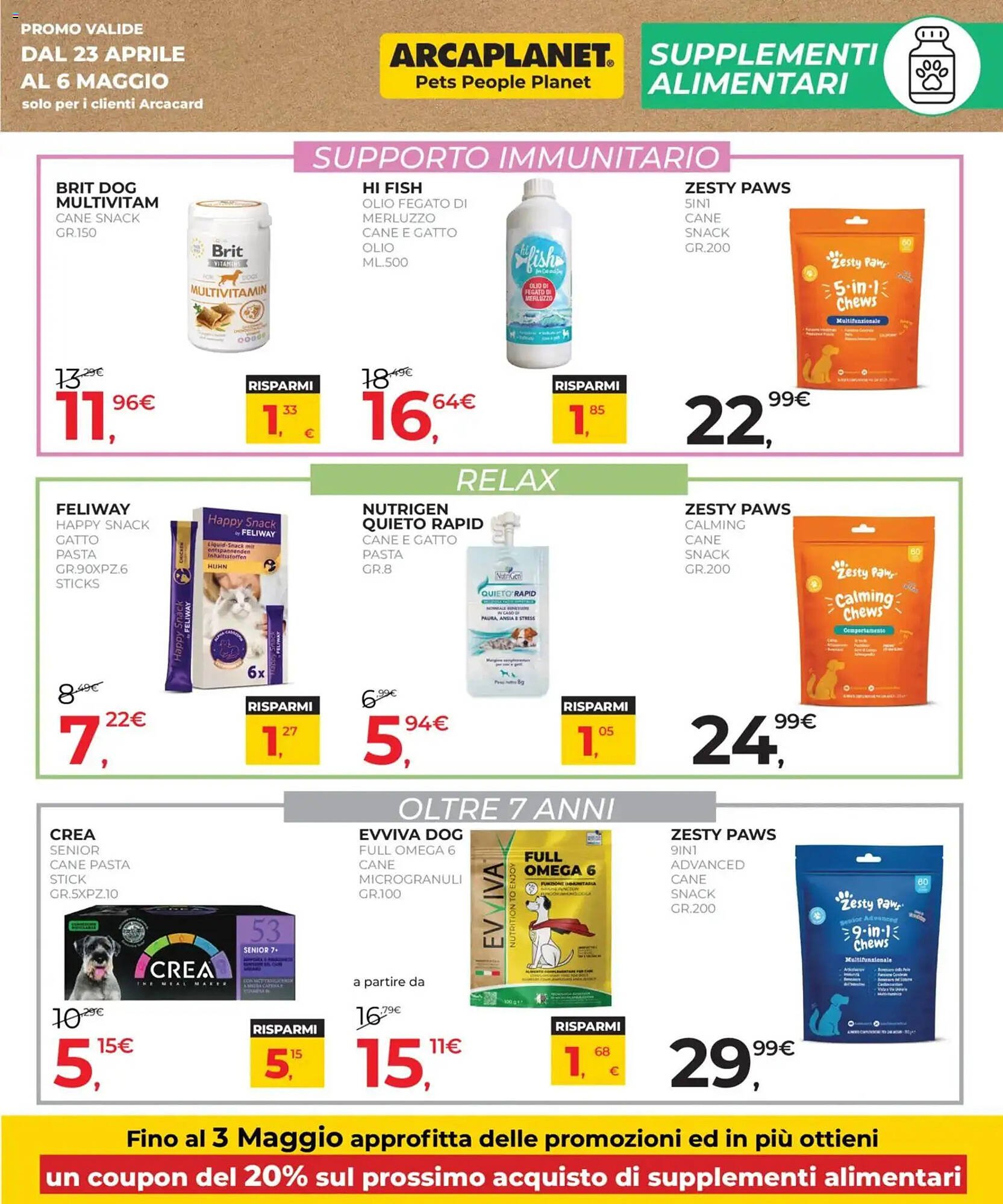 Volantino Arcaplanet (2026-04-23 - 2026-05-06)
