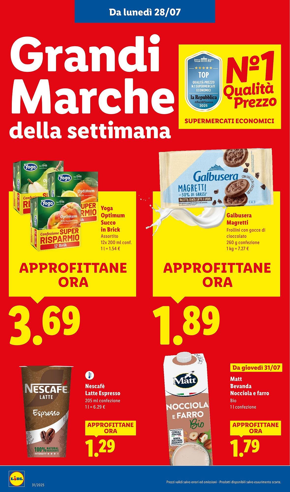 Volantino Lidl (2025-07-28 - 2025-08-03)