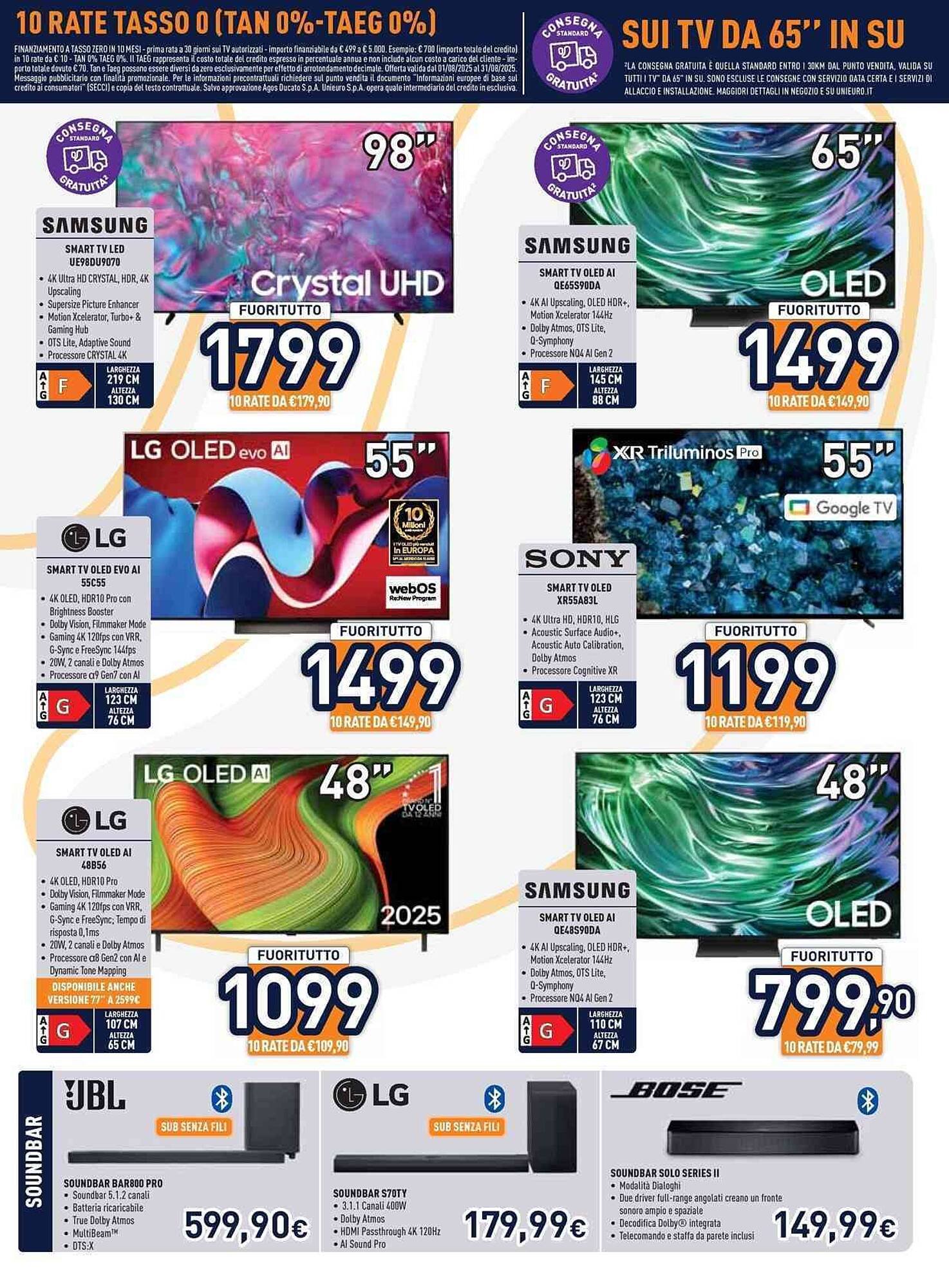 Volantino Unieuro (2025-08-01 - 2025-08-13)