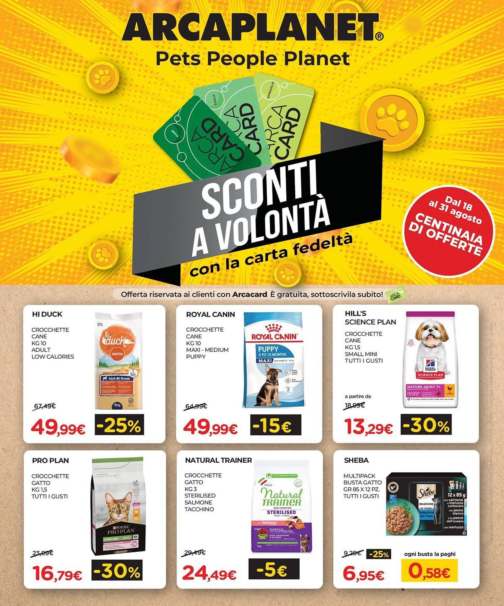 Volantino Arcaplanet (2025-08-18 - 2025-08-31)