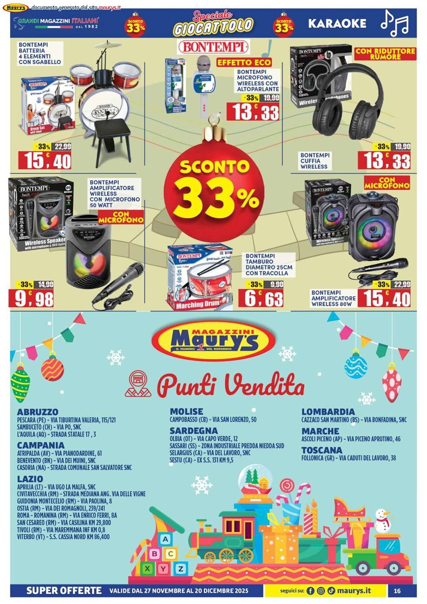 Volantino Maury&#039;s (2025-11-27 - 2025-12-20)