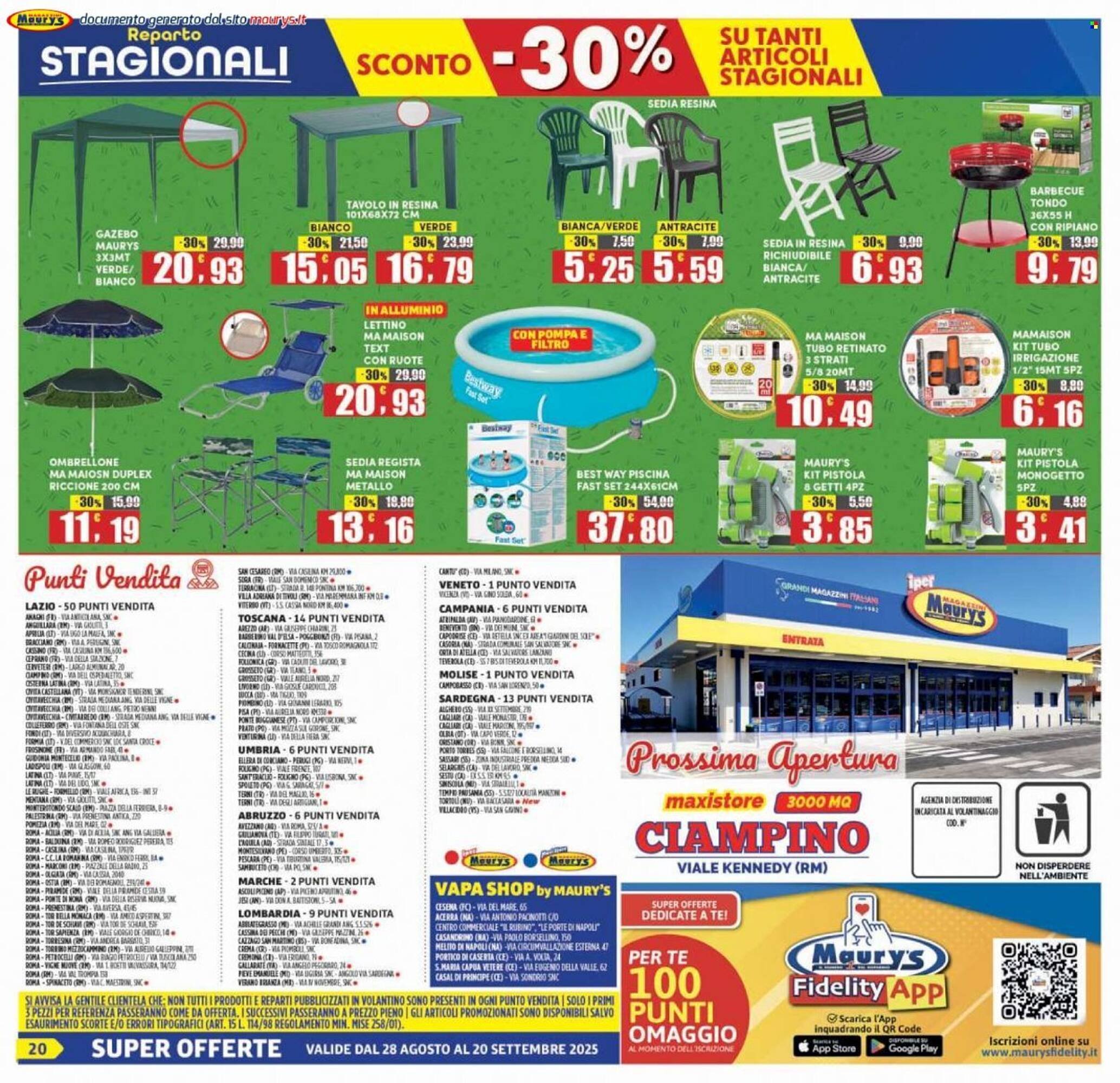 Volantino Maury's (2025-08-28 - 2025-09-20)