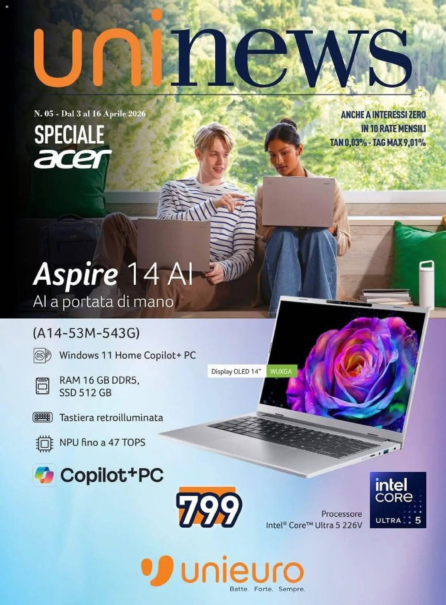 Volantino Unieuro (2026-04-03 - 2026-04-16)