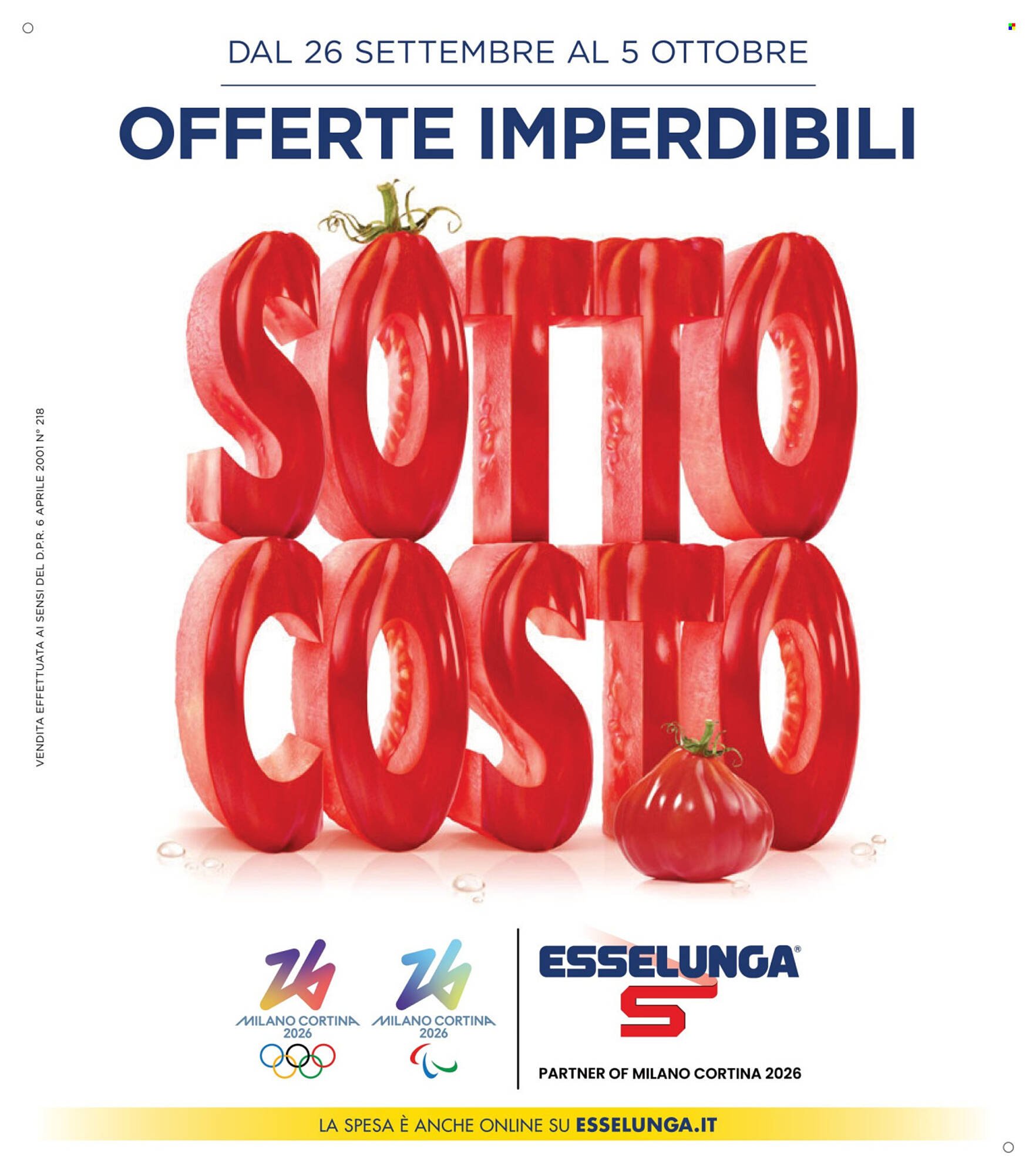 Volantino Esselunga (2025-09-26 - 2025-10-05)