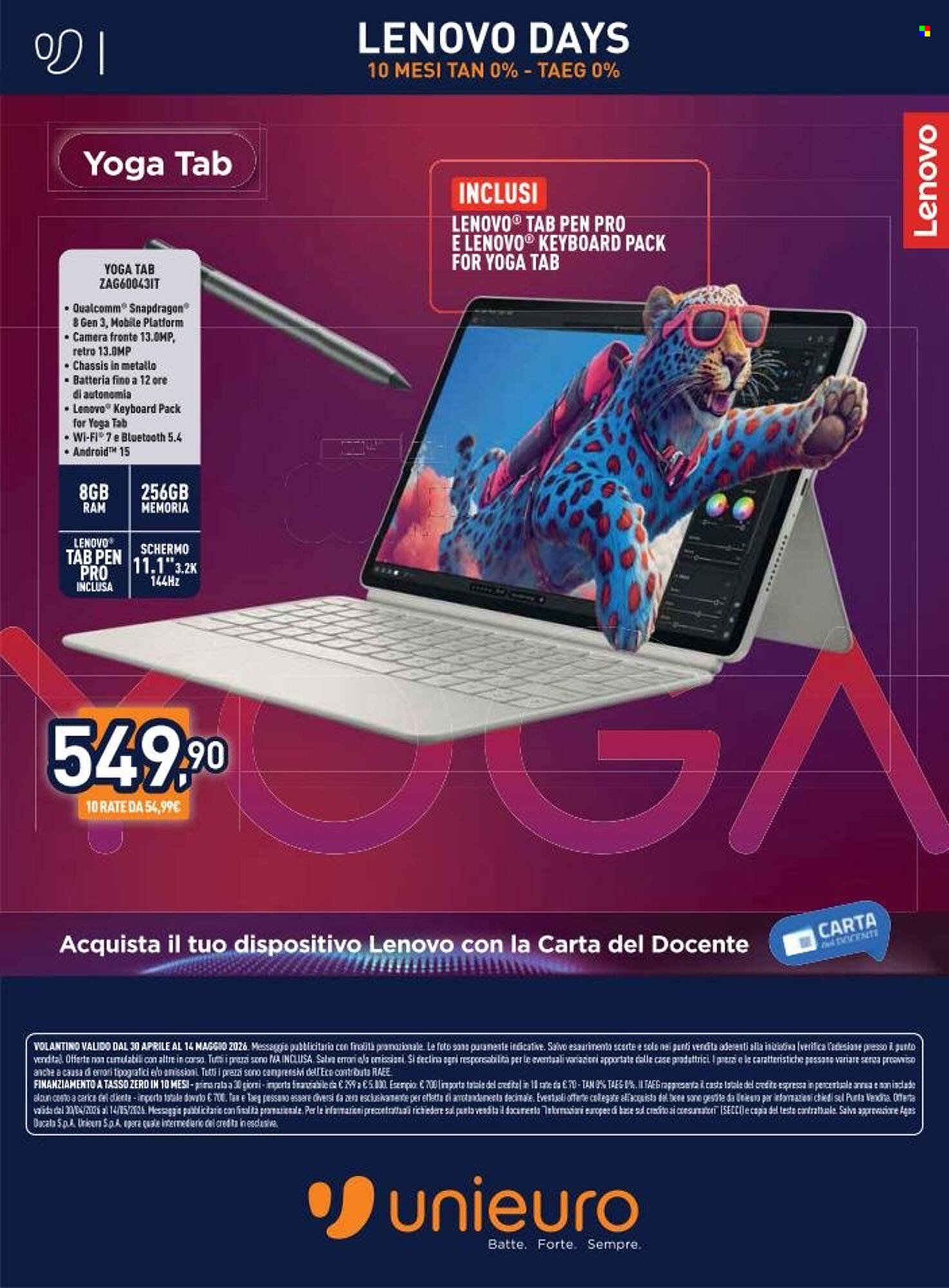 Volantino Unieuro (2026-04-30 - 2026-05-14)