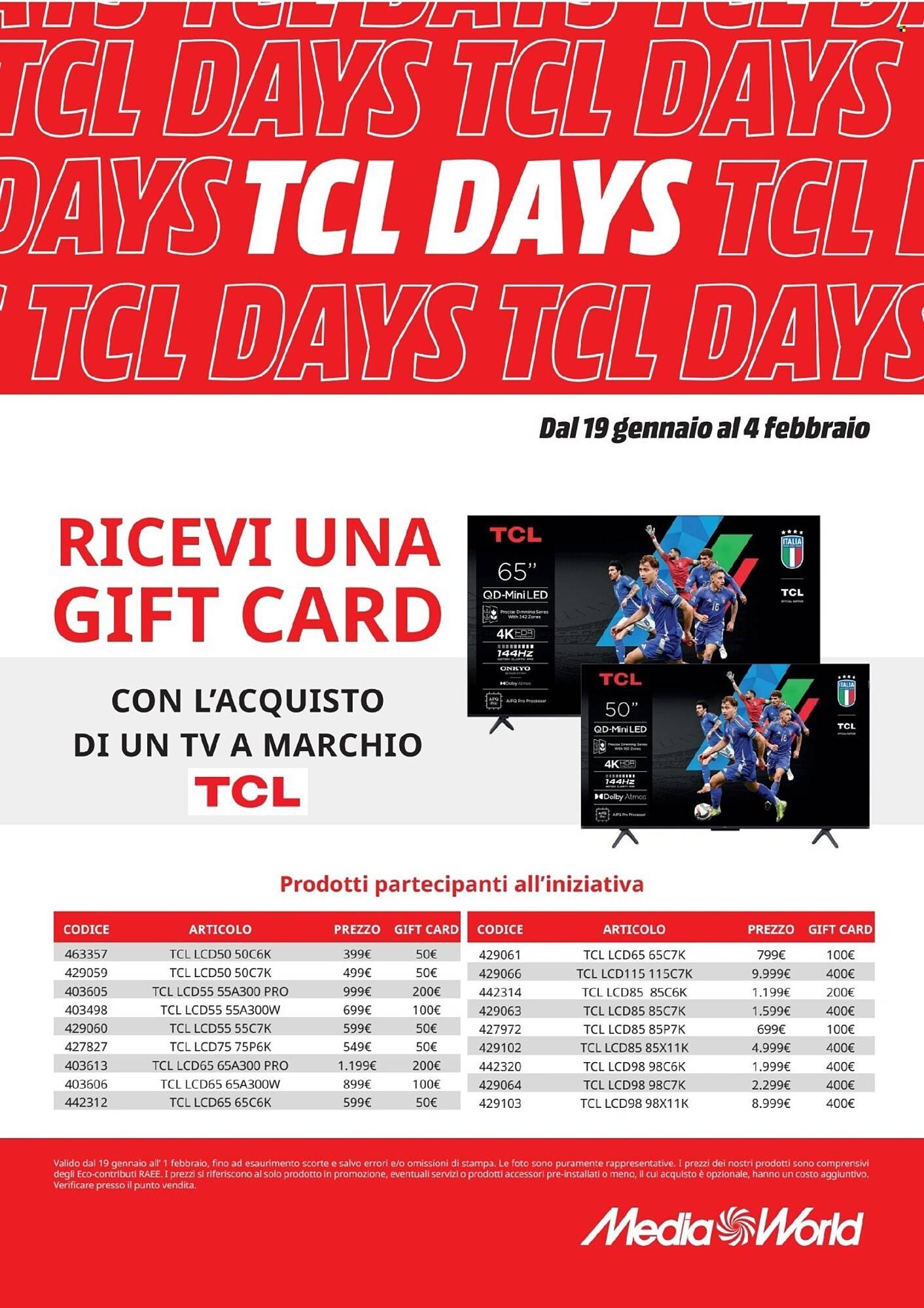 Volantino MediaWorld (2026-01-19 - 2026-02-04)