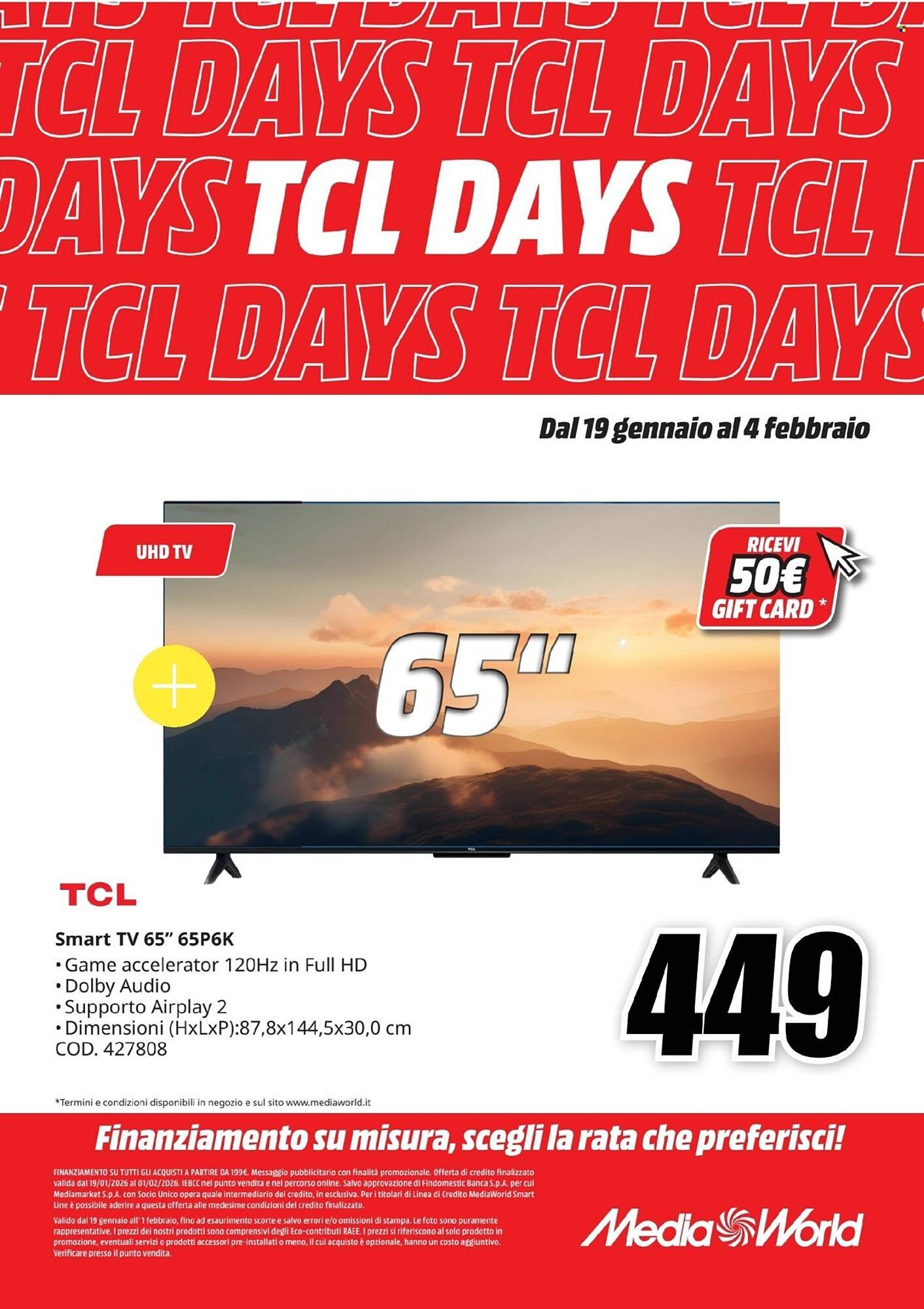 Volantino MediaWorld (2026-01-19 - 2026-02-04)