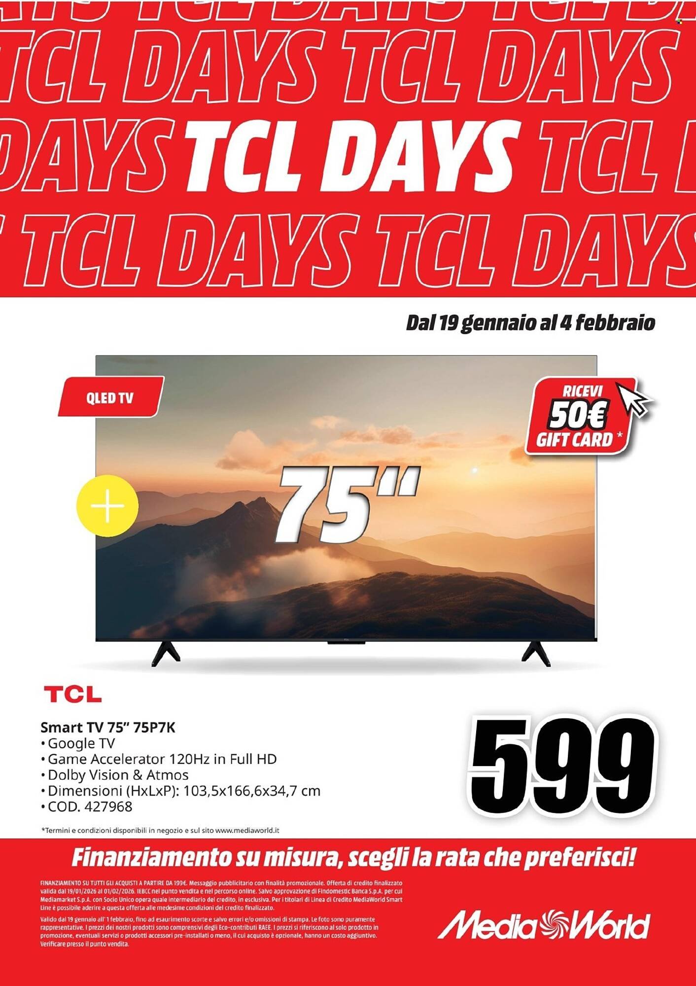 Volantino MediaWorld (2026-01-19 - 2026-02-04)