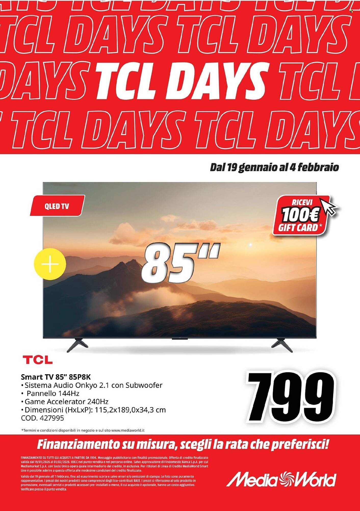 Volantino MediaWorld (2026-01-19 - 2026-02-04)