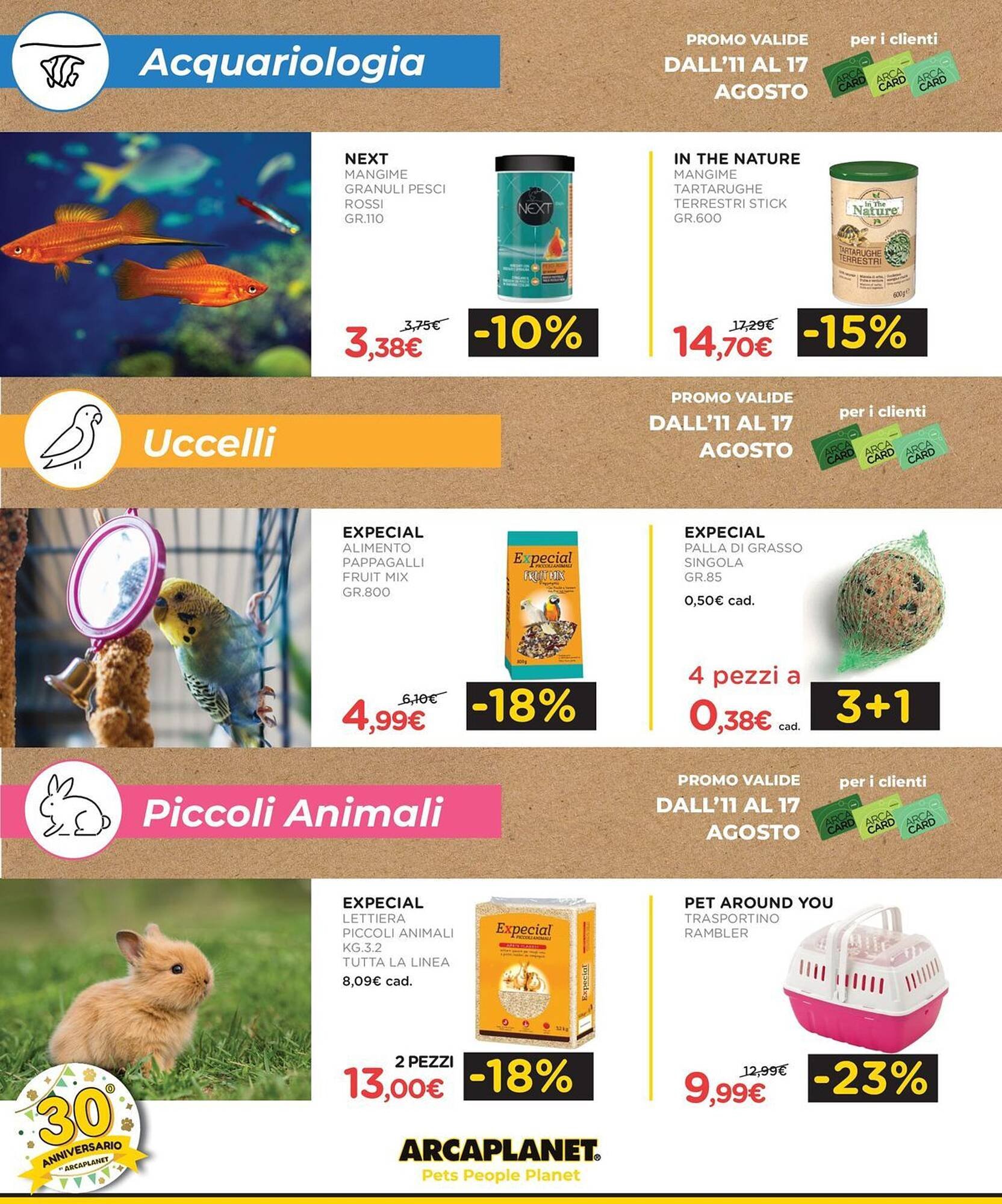Volantino Arcaplanet (2025-08-11 - 2025-08-17)
