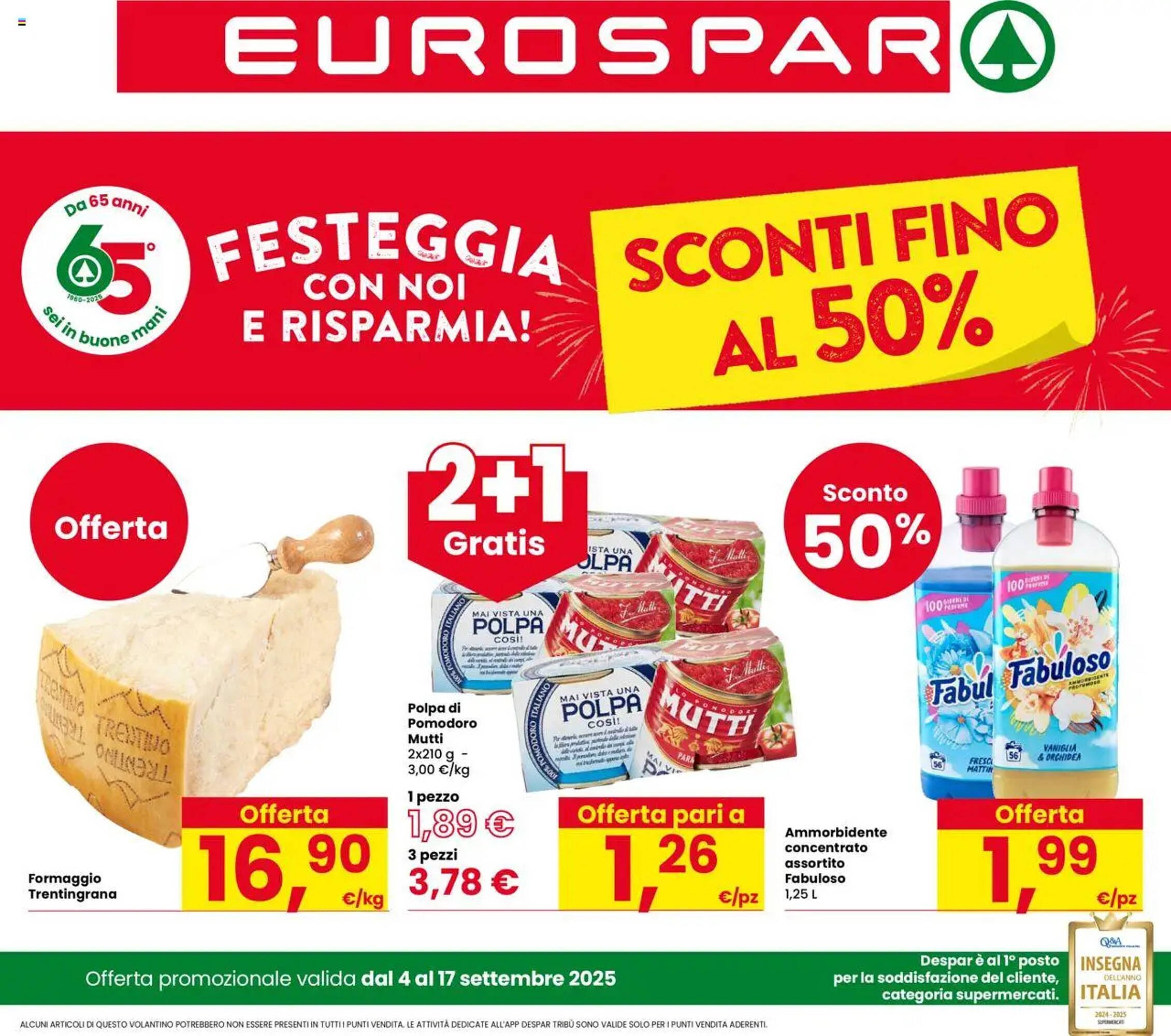 Volantino Eurospar (2025-09-04 - 2025-09-17)