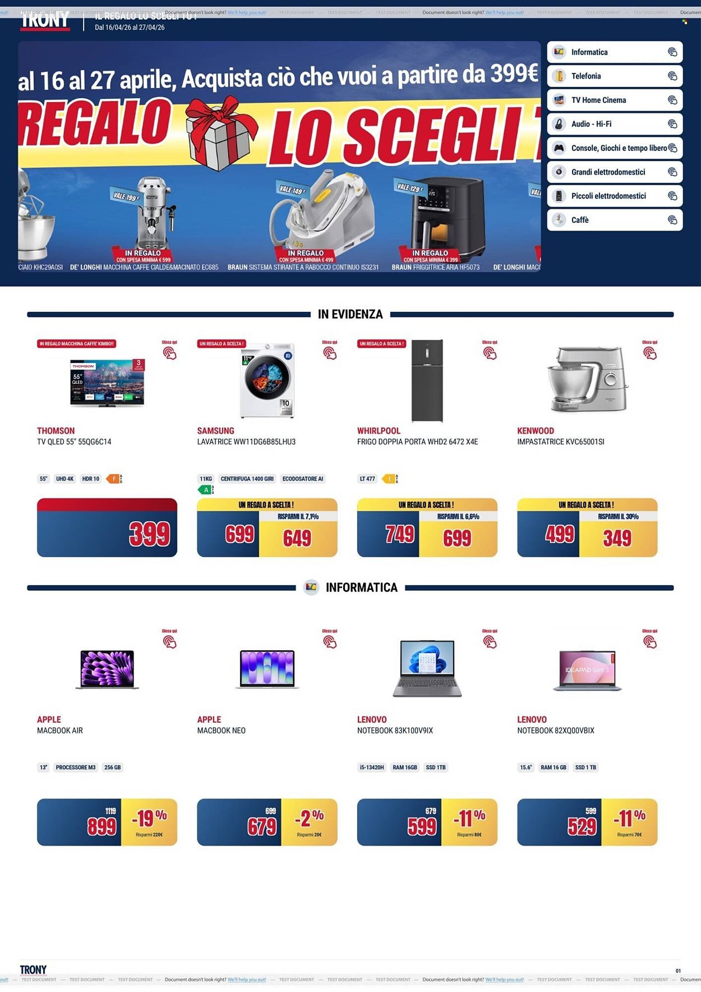 Volantino Trony (2026-04-16 - 2026-04-27)