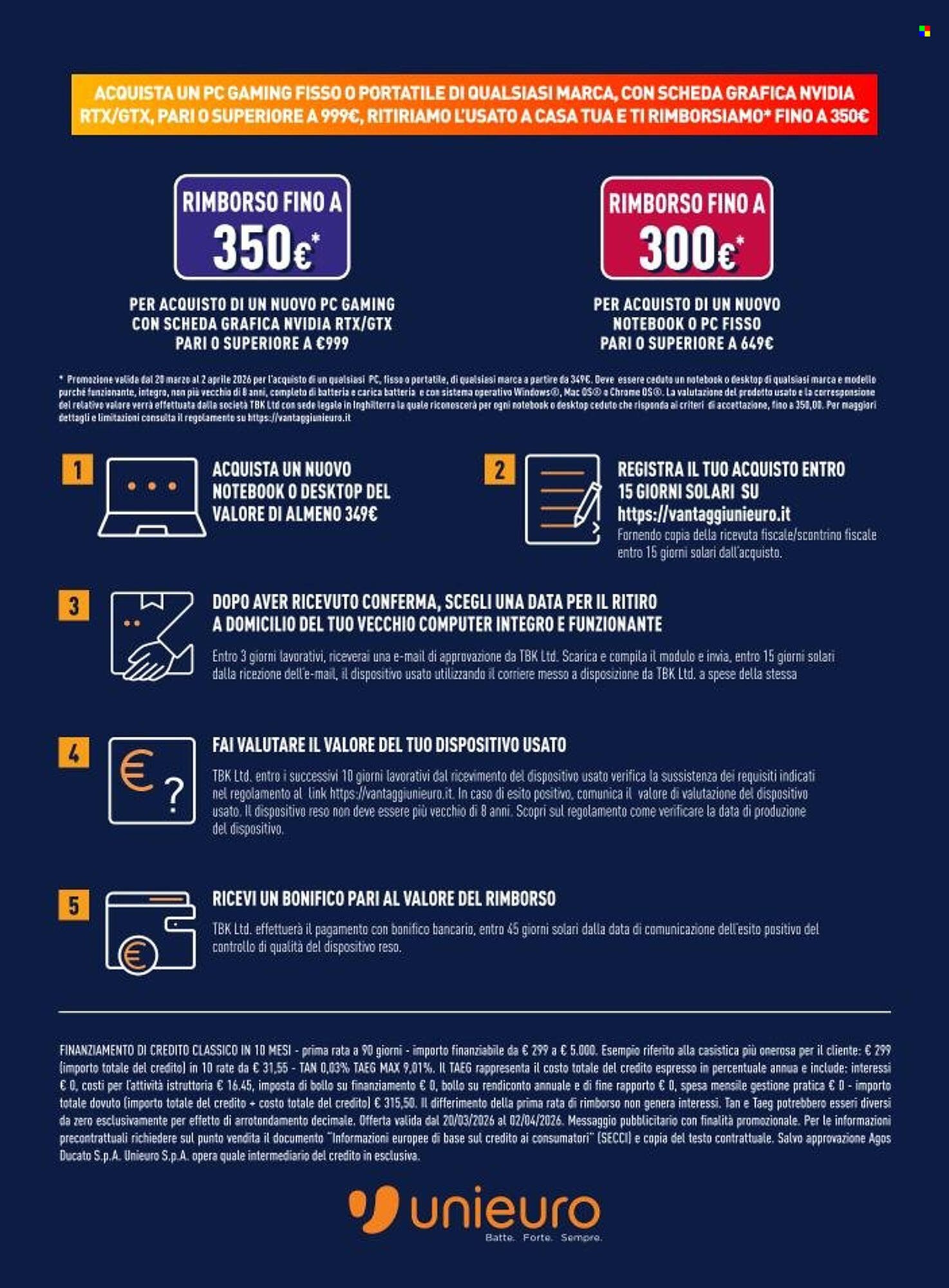 Volantino Unieuro (2026-03-20 - 2026-04-02)