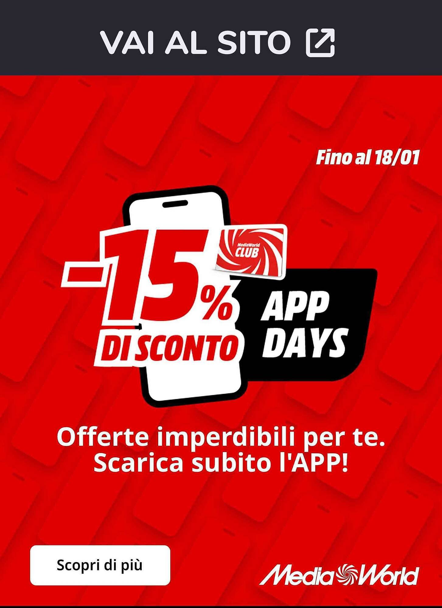 Volantino MediaWorld (2026-01-17 - 2026-01-18)