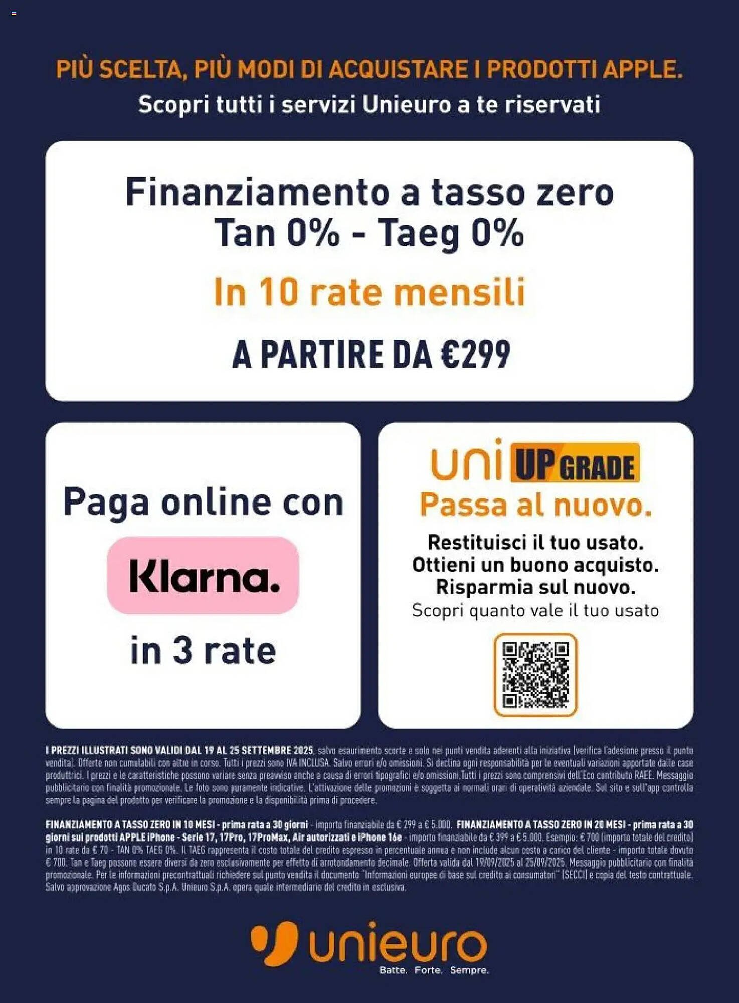 Volantino Unieuro (2025-09-19 - 2025-09-25)