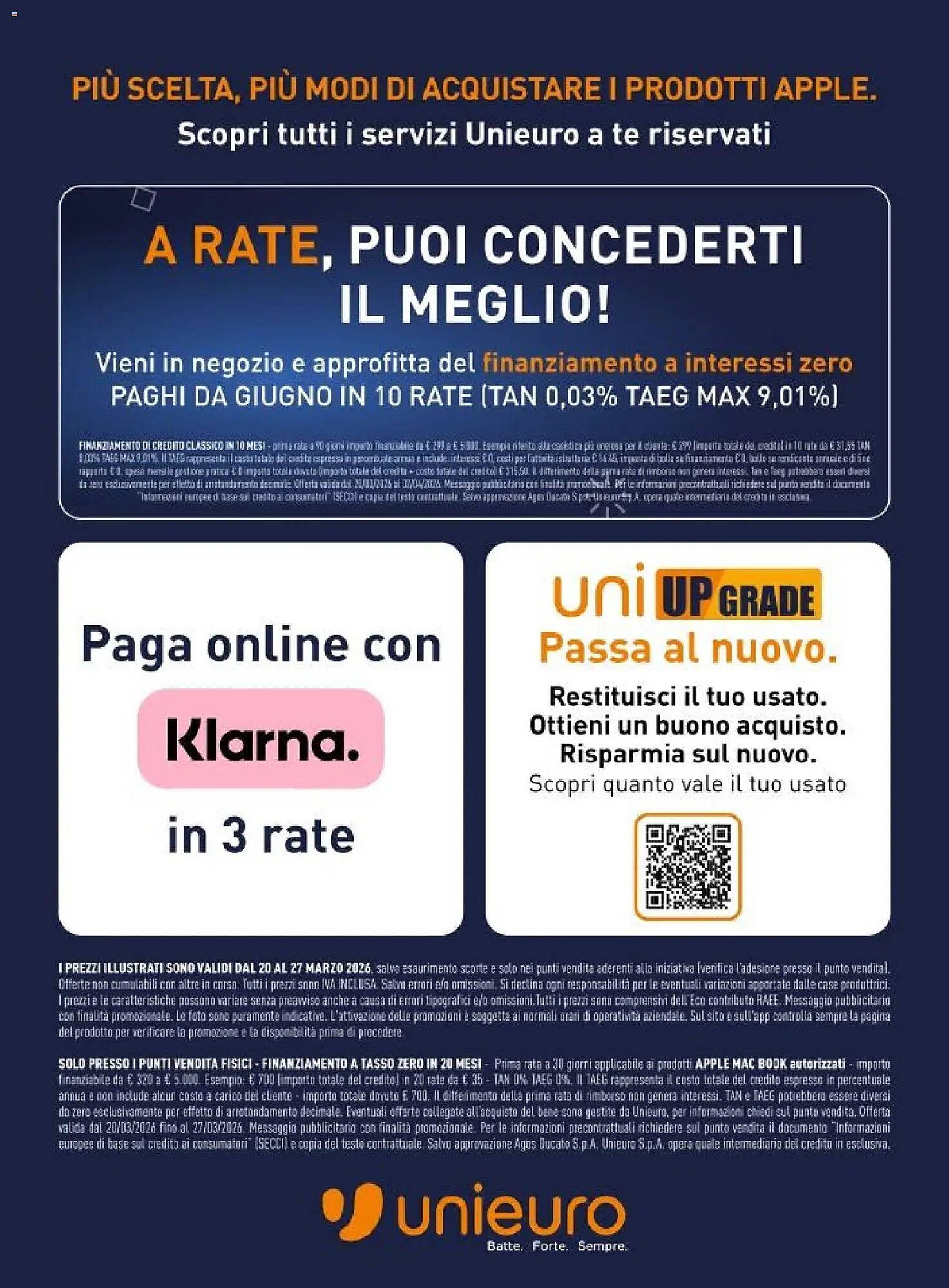 Volantino Unieuro (2026-03-20 - 2026-03-27)