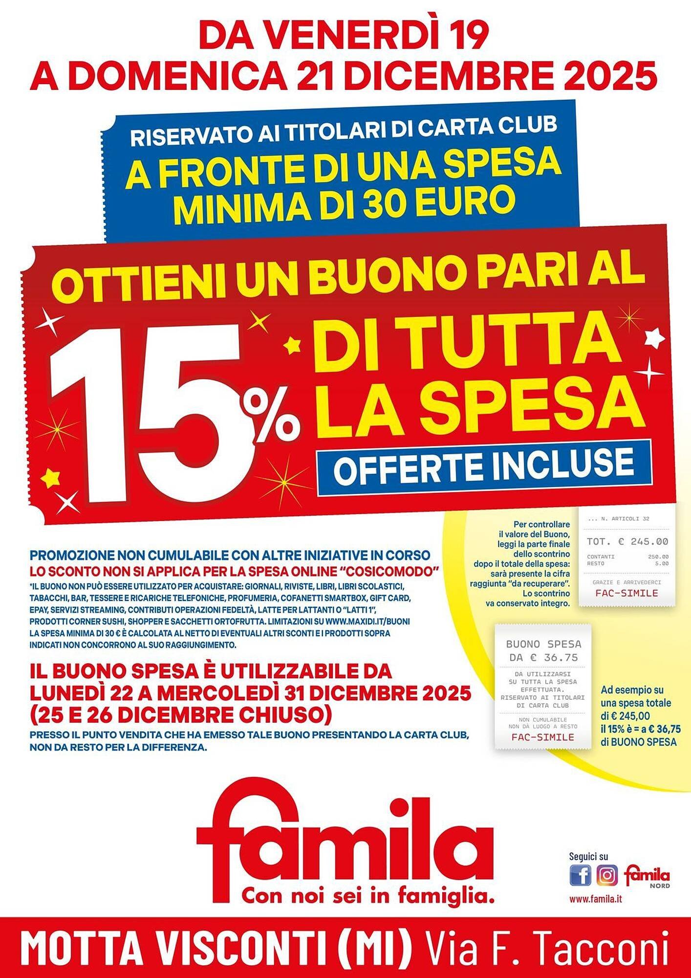 Volantino Famila (2025-12-19 - 2025-12-21)