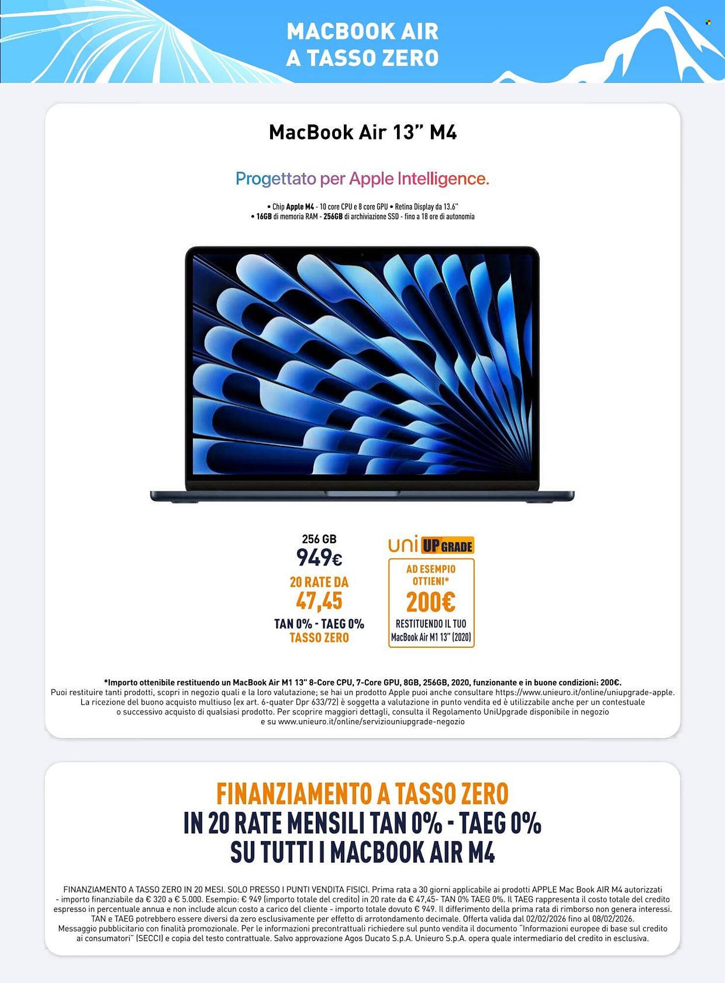 Volantino Unieuro (2026-02-02 - 2026-02-08)