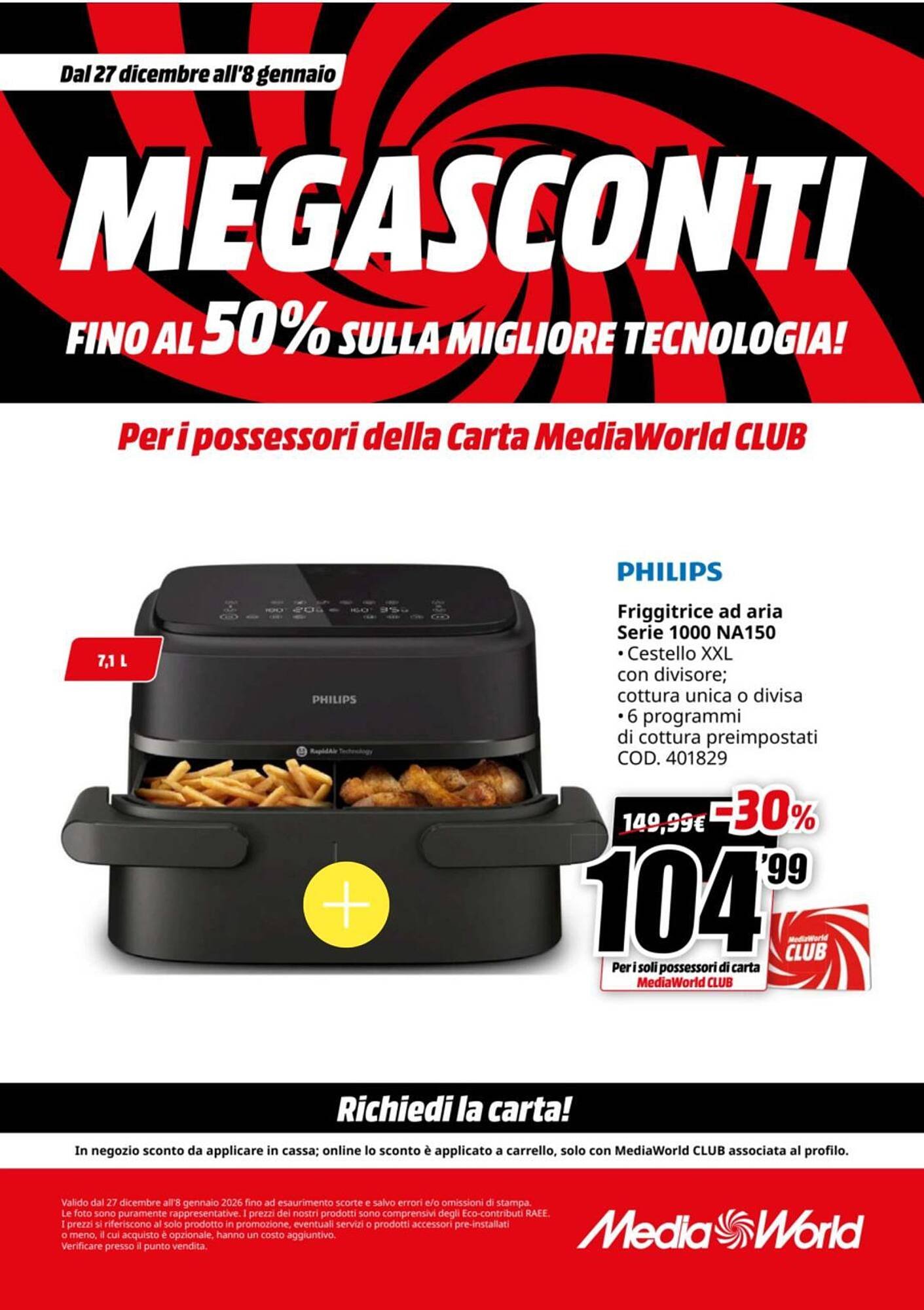 Volantino MediaWorld (2025-12-27 - 2026-01-08)