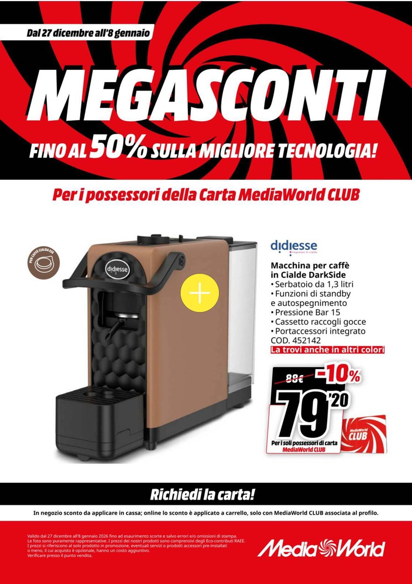 Volantino MediaWorld (2025-12-27 - 2026-01-08)
