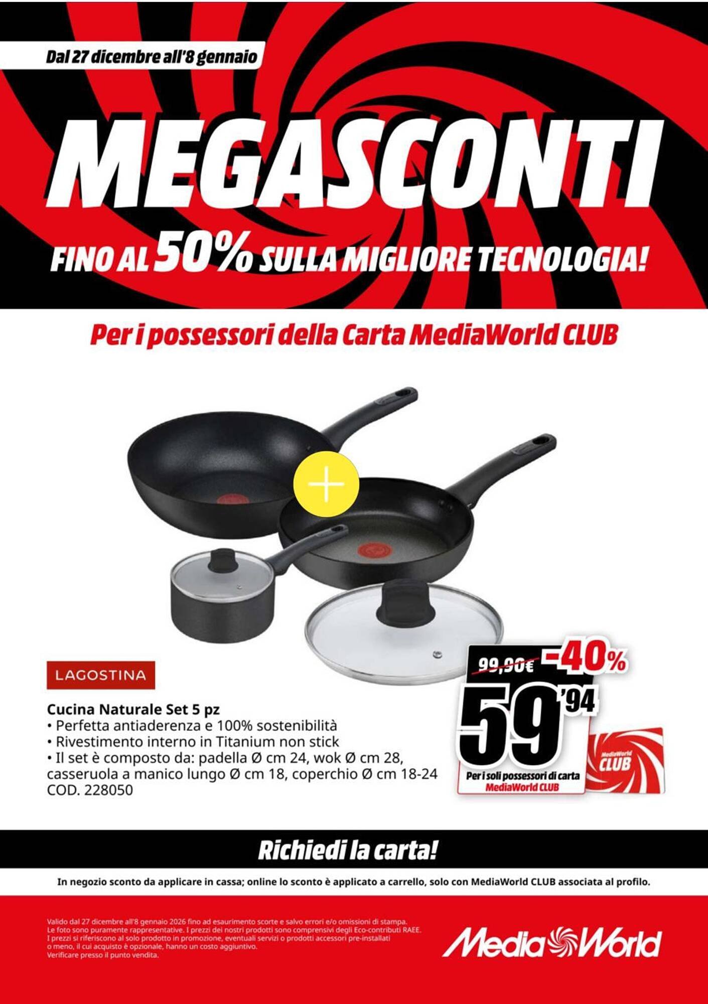 Volantino MediaWorld (2025-12-27 - 2026-01-08)