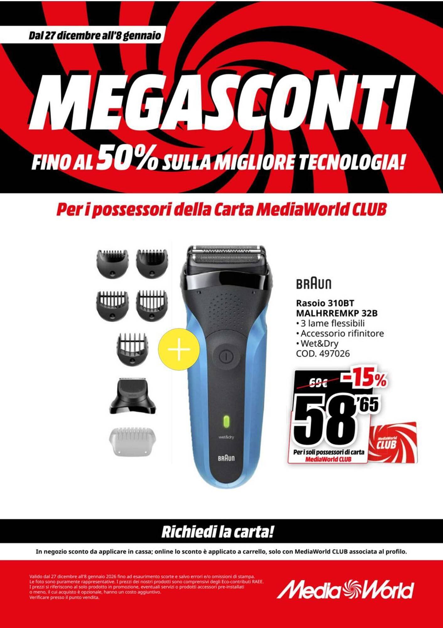 Volantino MediaWorld (2025-12-27 - 2026-01-08)