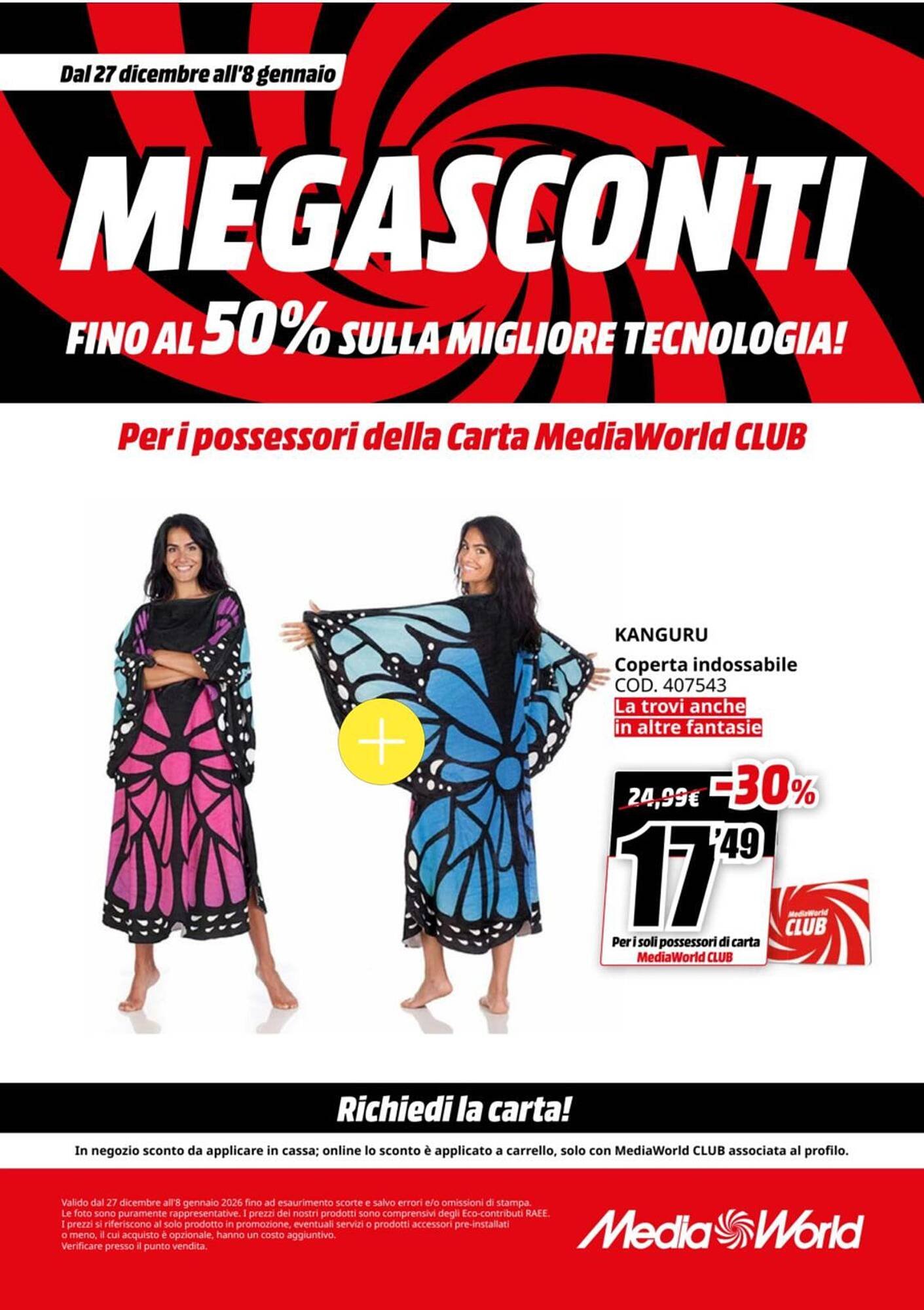 Volantino MediaWorld (2025-12-27 - 2026-01-08)