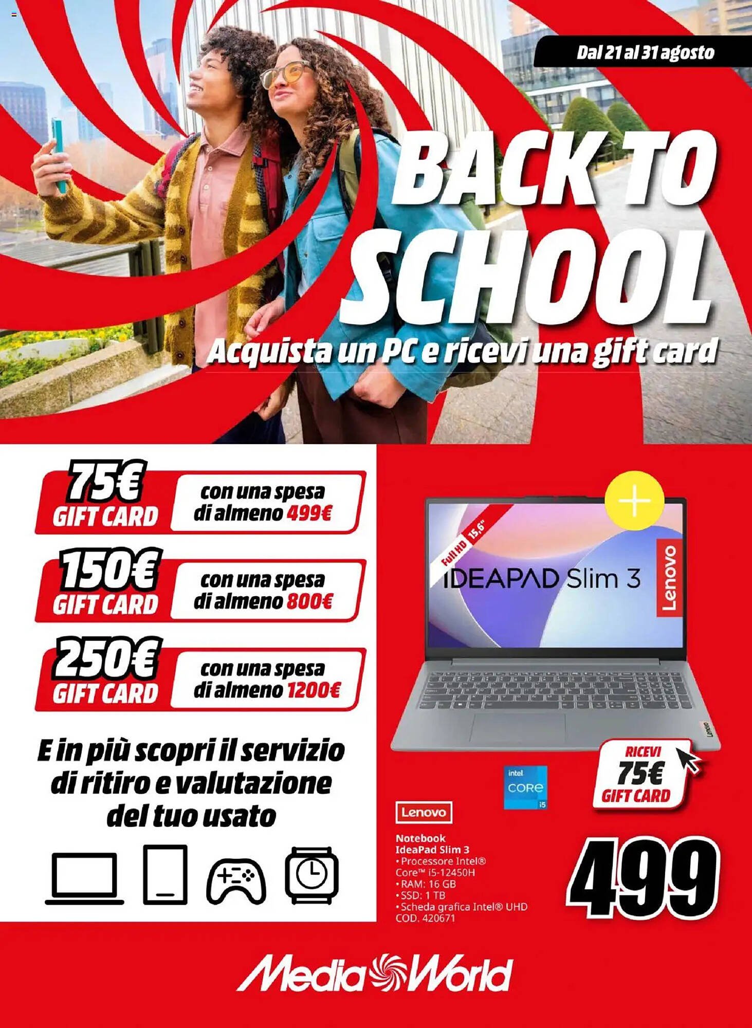 Volantino MediaWorld (2025-08-21 - 2025-08-31)