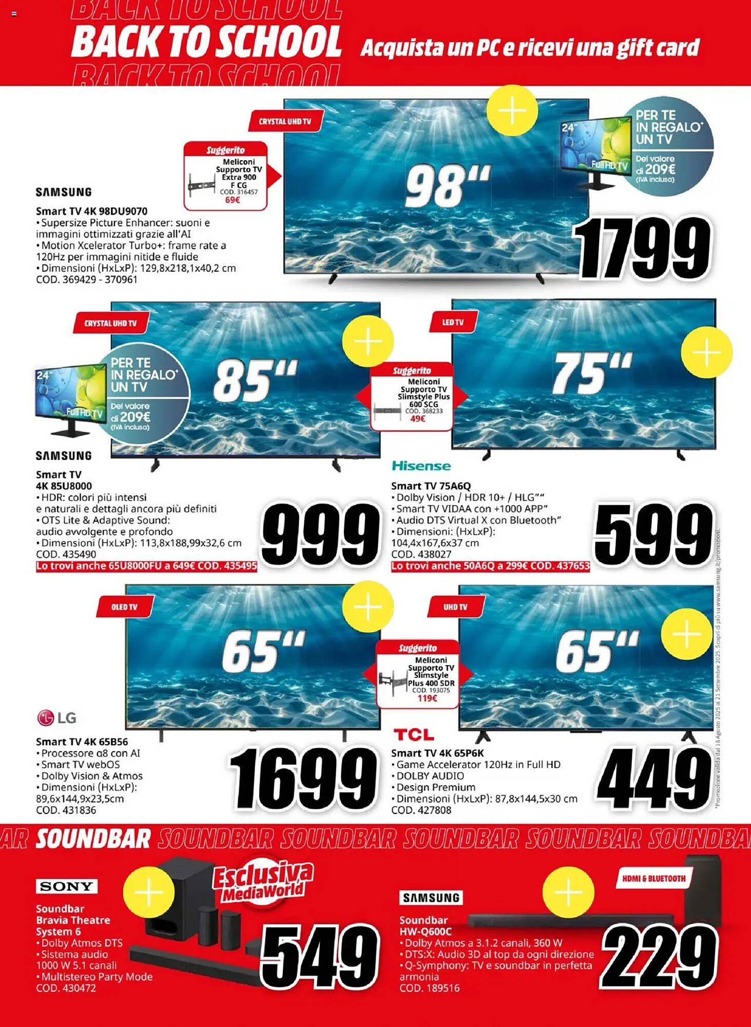 Volantino MediaWorld (2025-08-21 - 2025-08-31)
