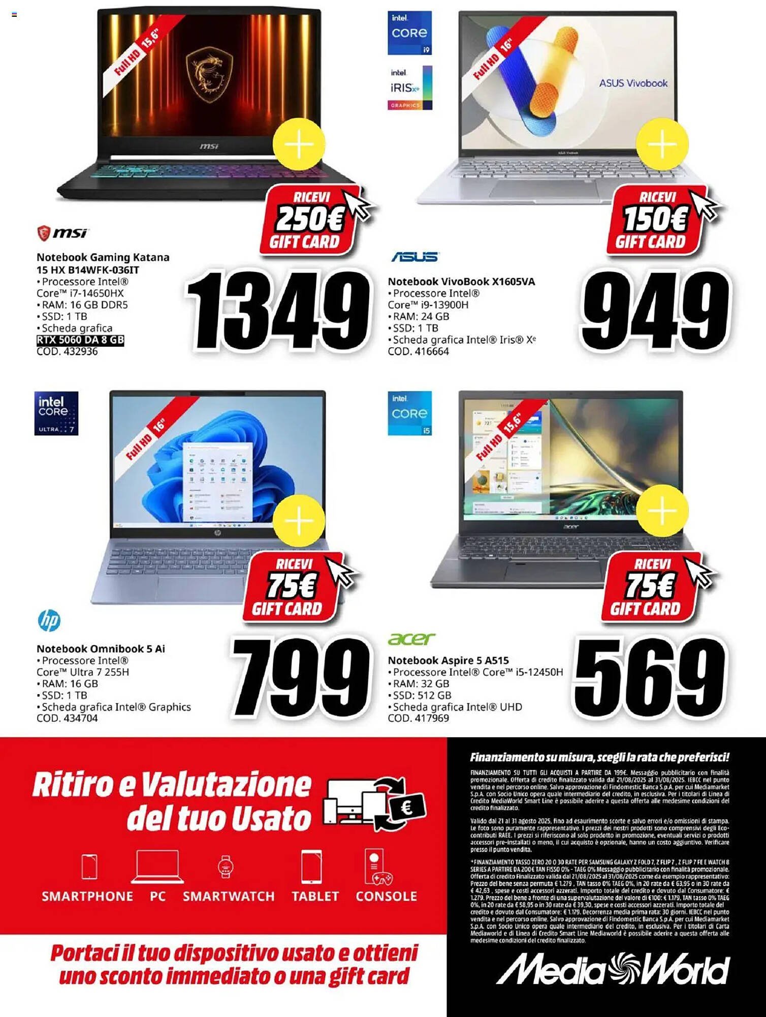 Volantino MediaWorld (2025-08-21 - 2025-08-31)