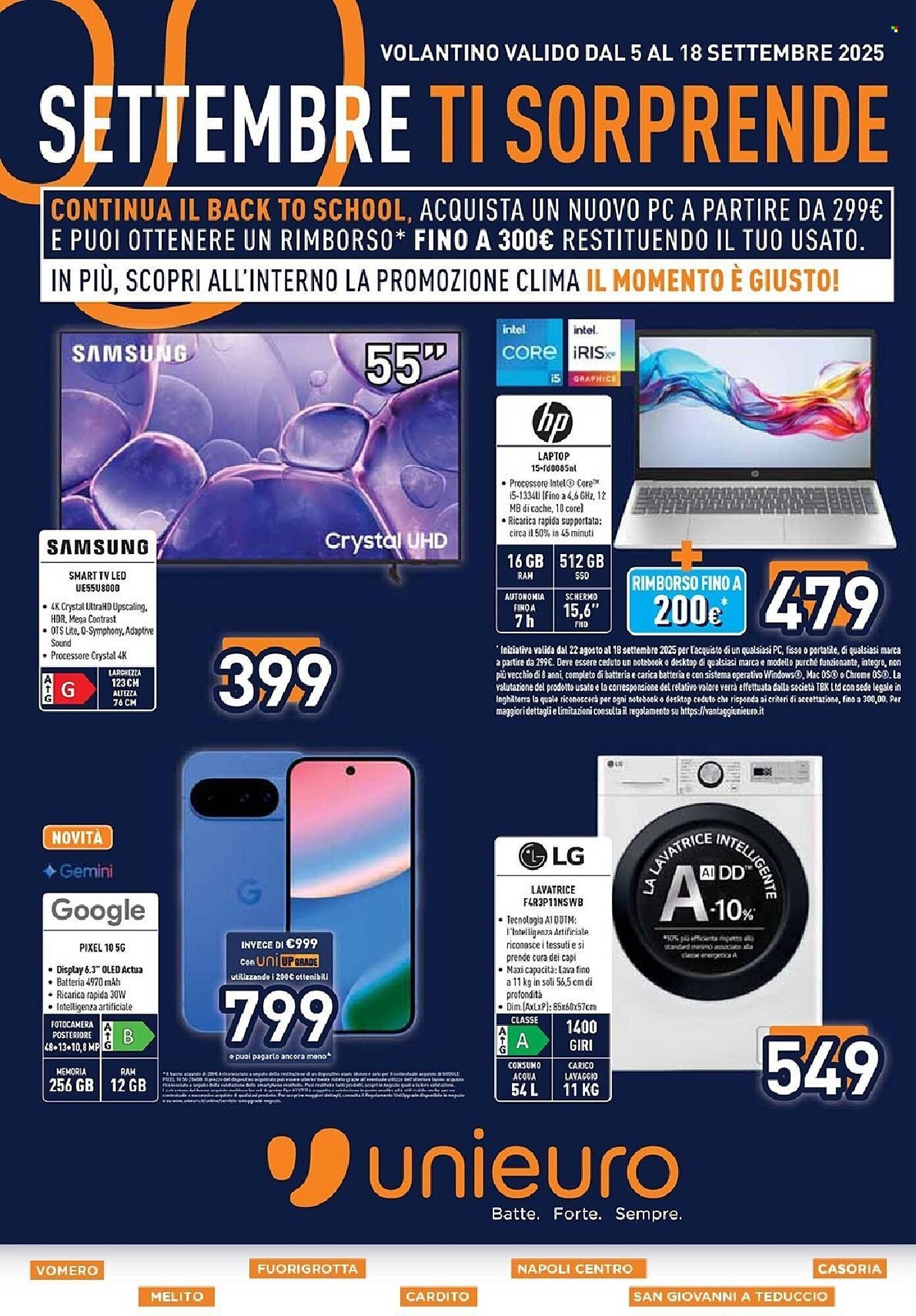 Volantino Unieuro (2025-09-05 - 2025-09-18)